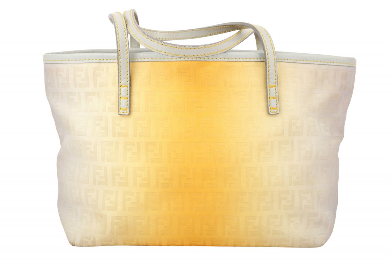 Fendi Mini-Shopper Gelb Blau