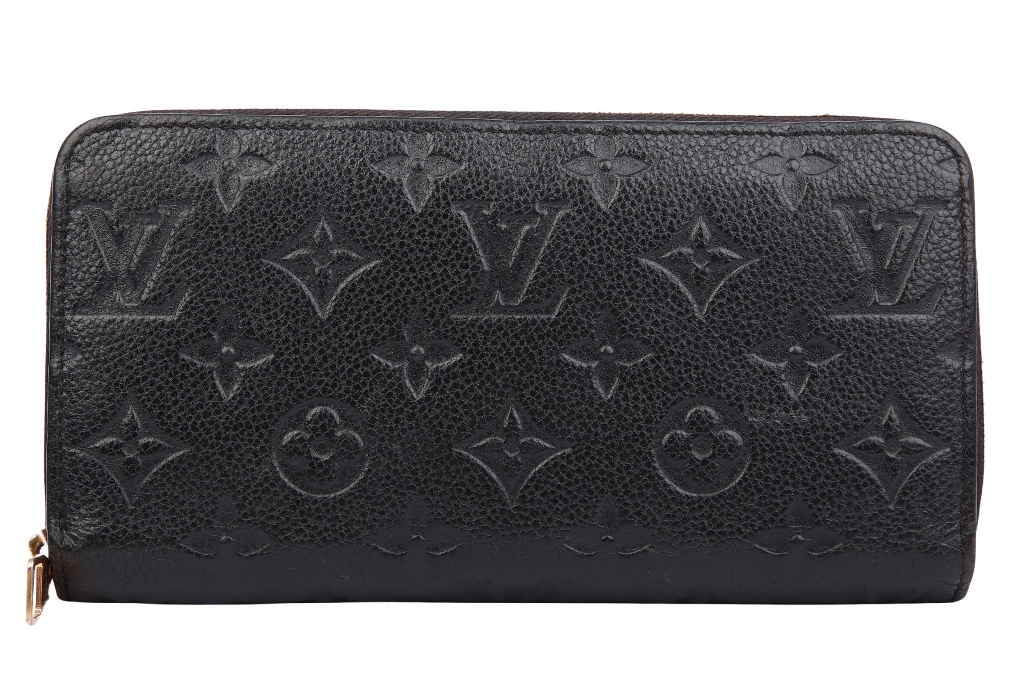 Louis Vuitton Zippy Portemonnaie Monogram Empreinte Leder Schwarz