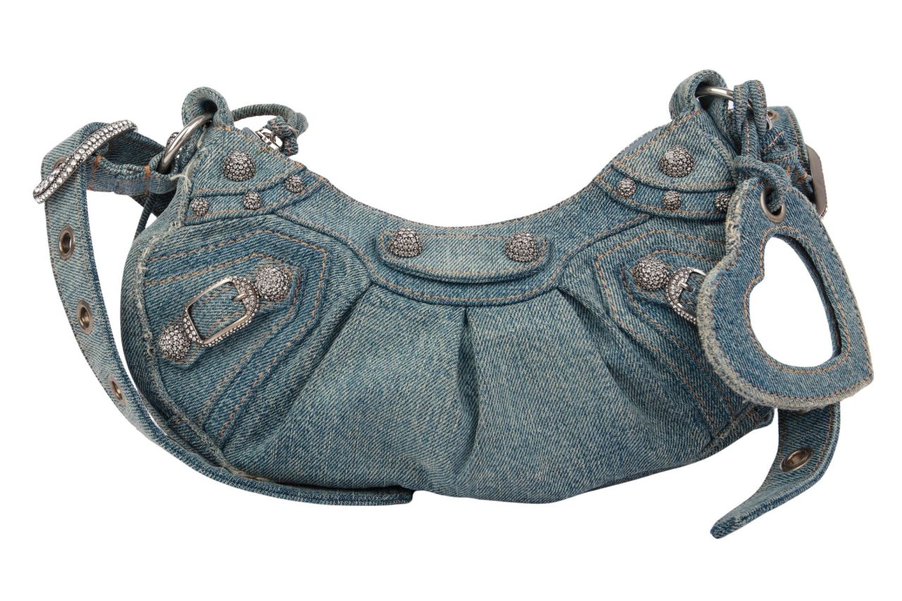 Balenciaga Le Cagole XS City Bag Denim Blau