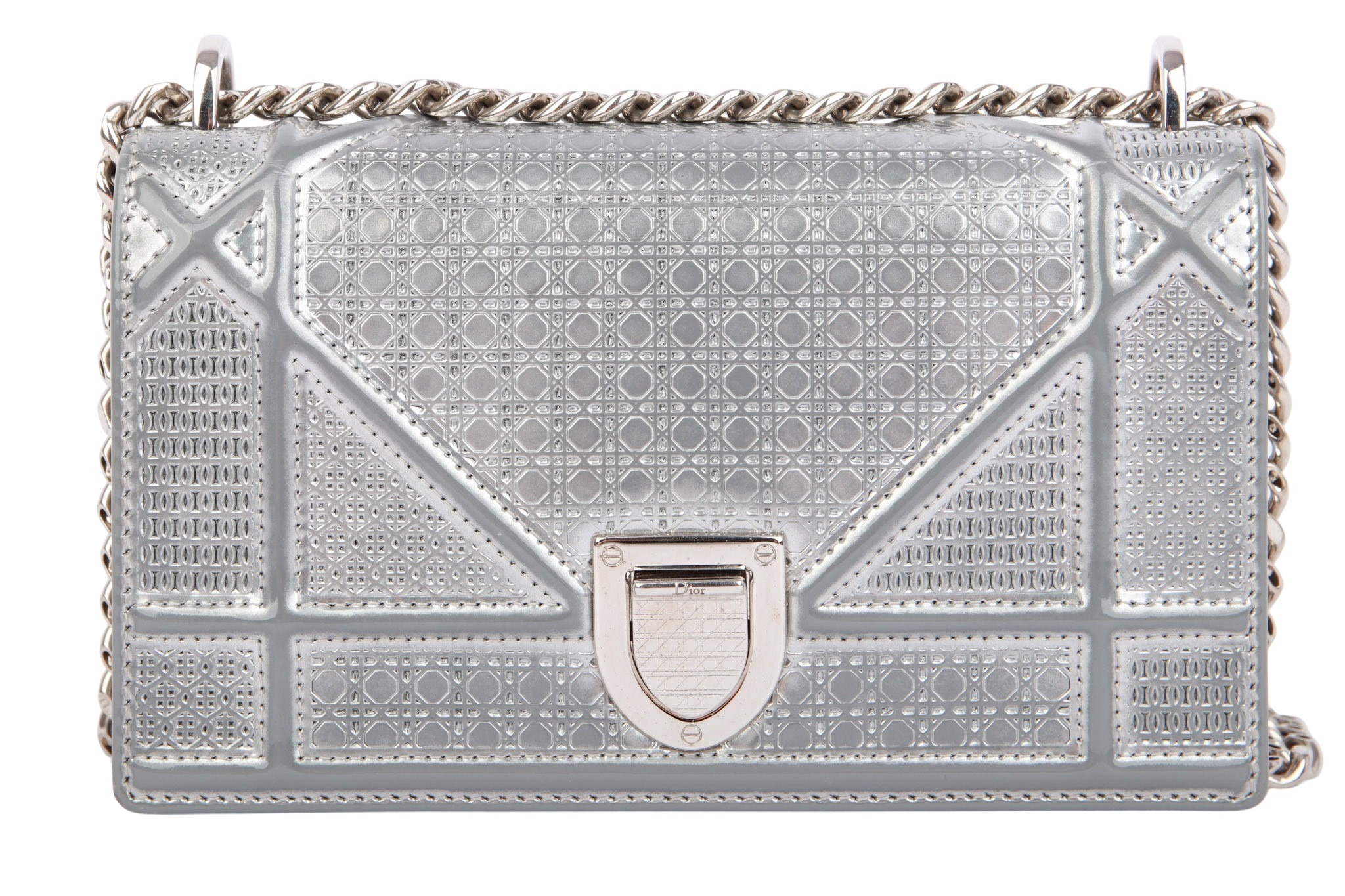 Dior Diorama Crossbody Tasche Silber Metallic