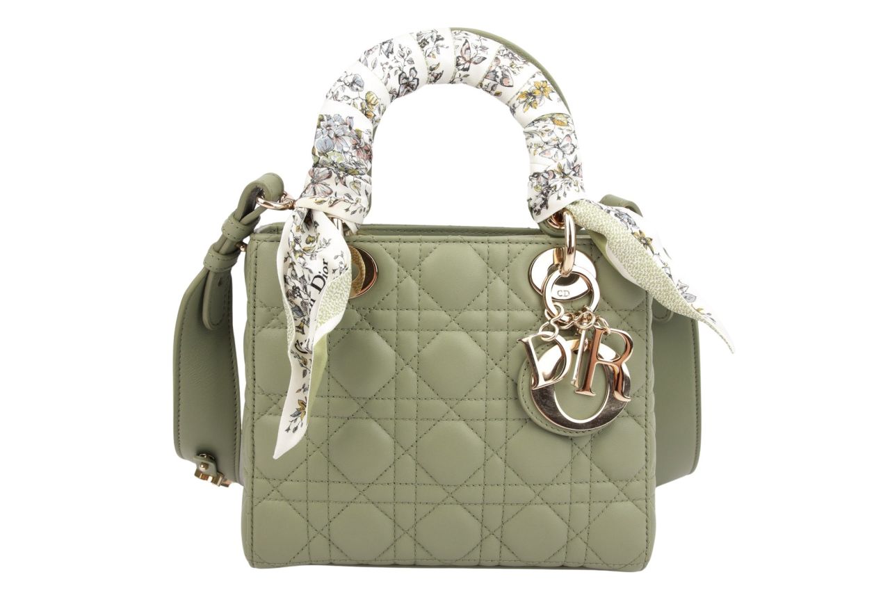 Dior Lady Dior Small Leder Salbei Grün