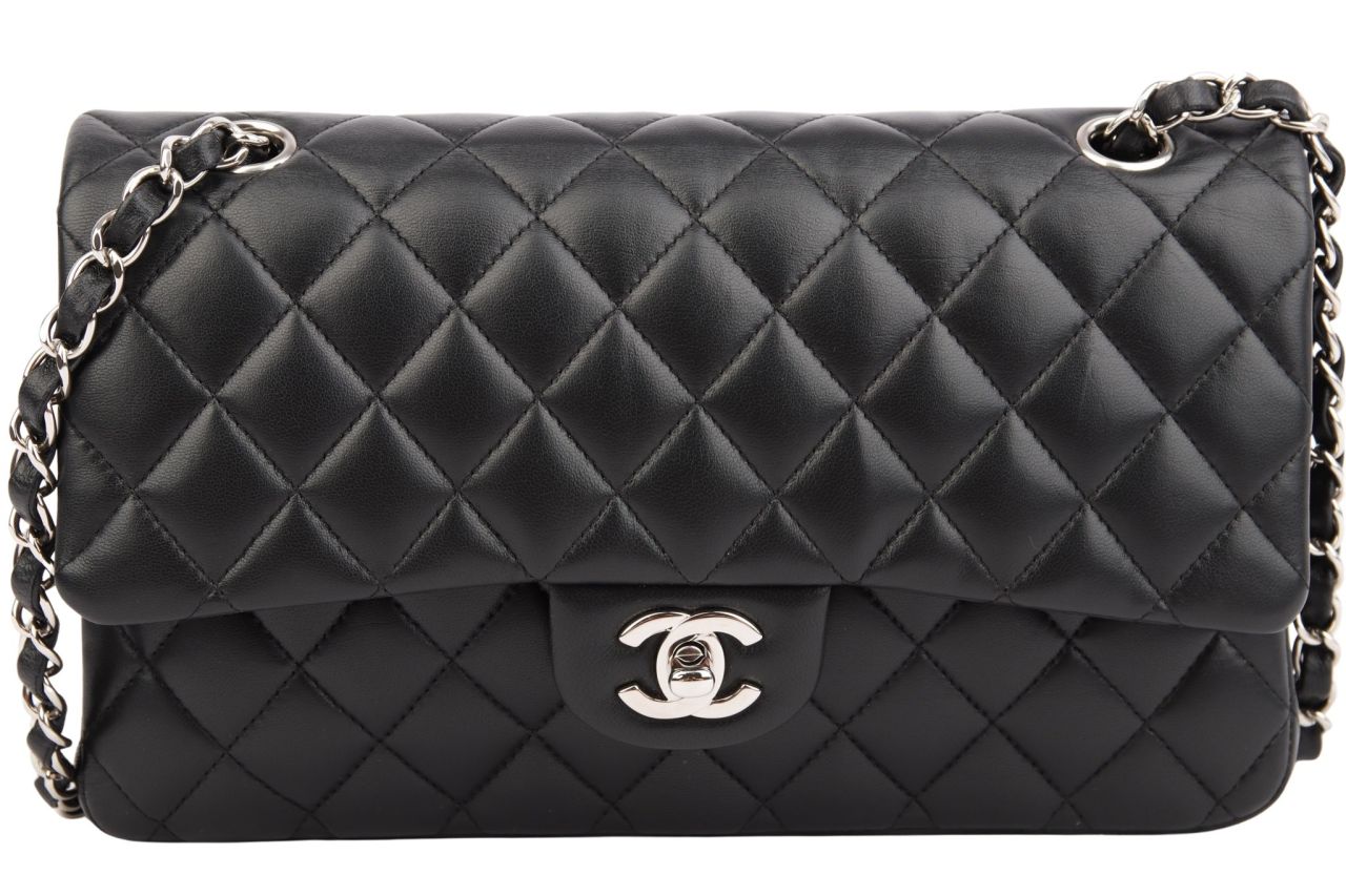 Chanel Timeless Double Flap Bag Small Schwarz