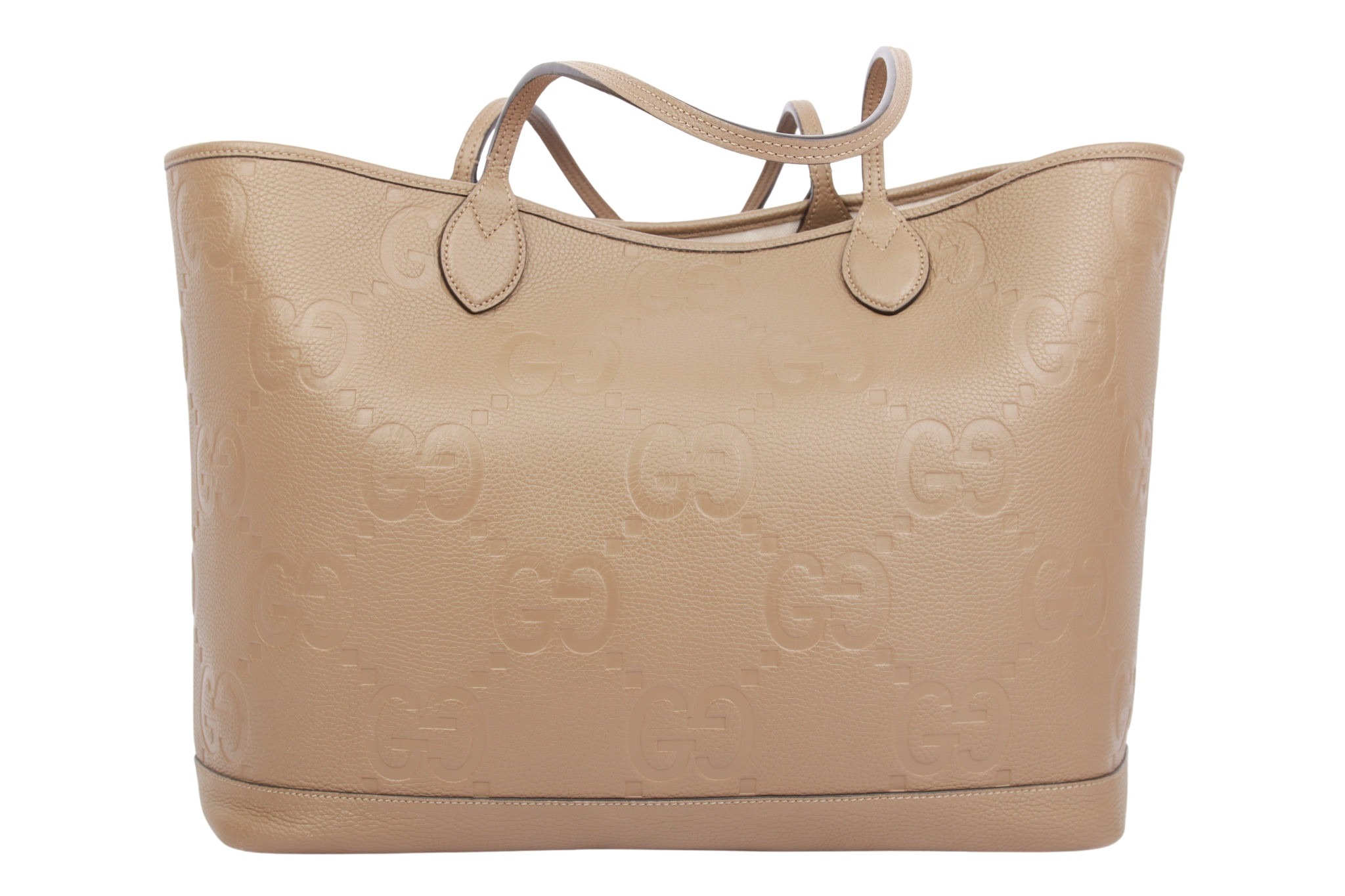 Gucci Jumbo GG Tote Bag Taupe