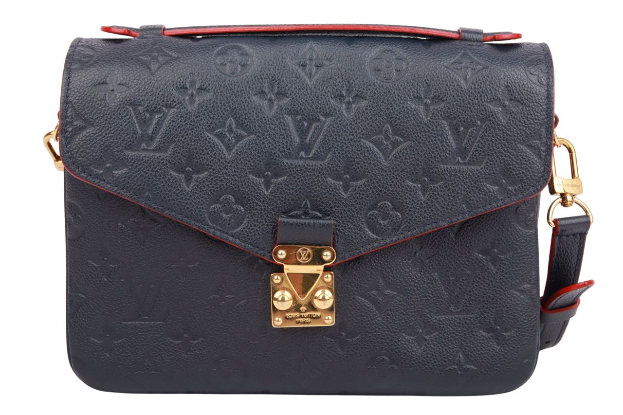 Louis Vuitton Pochette Metis Empreinte Navy / Red