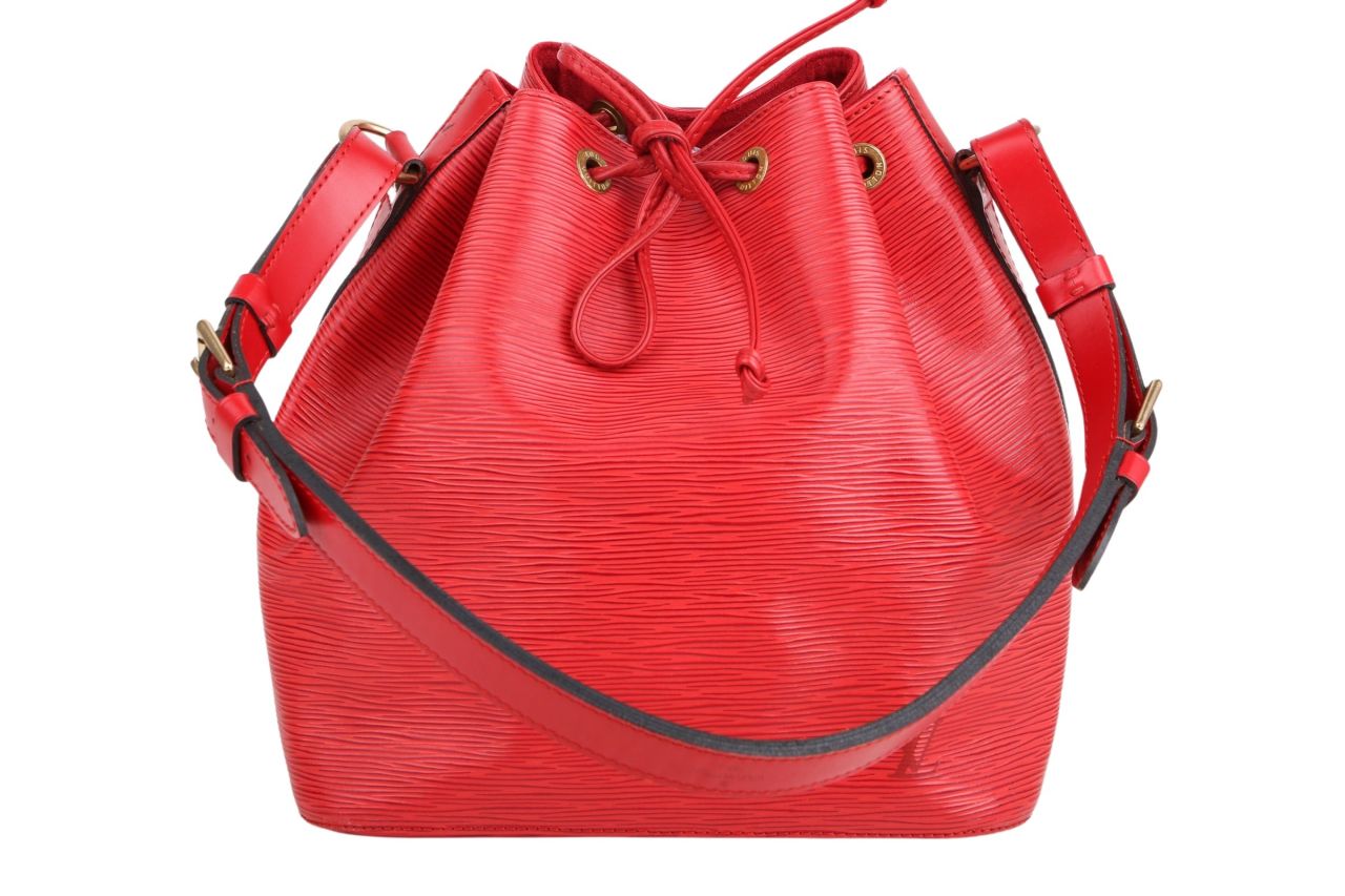 Louis Vuitton Sac Noé Petit Epi Leder Rot