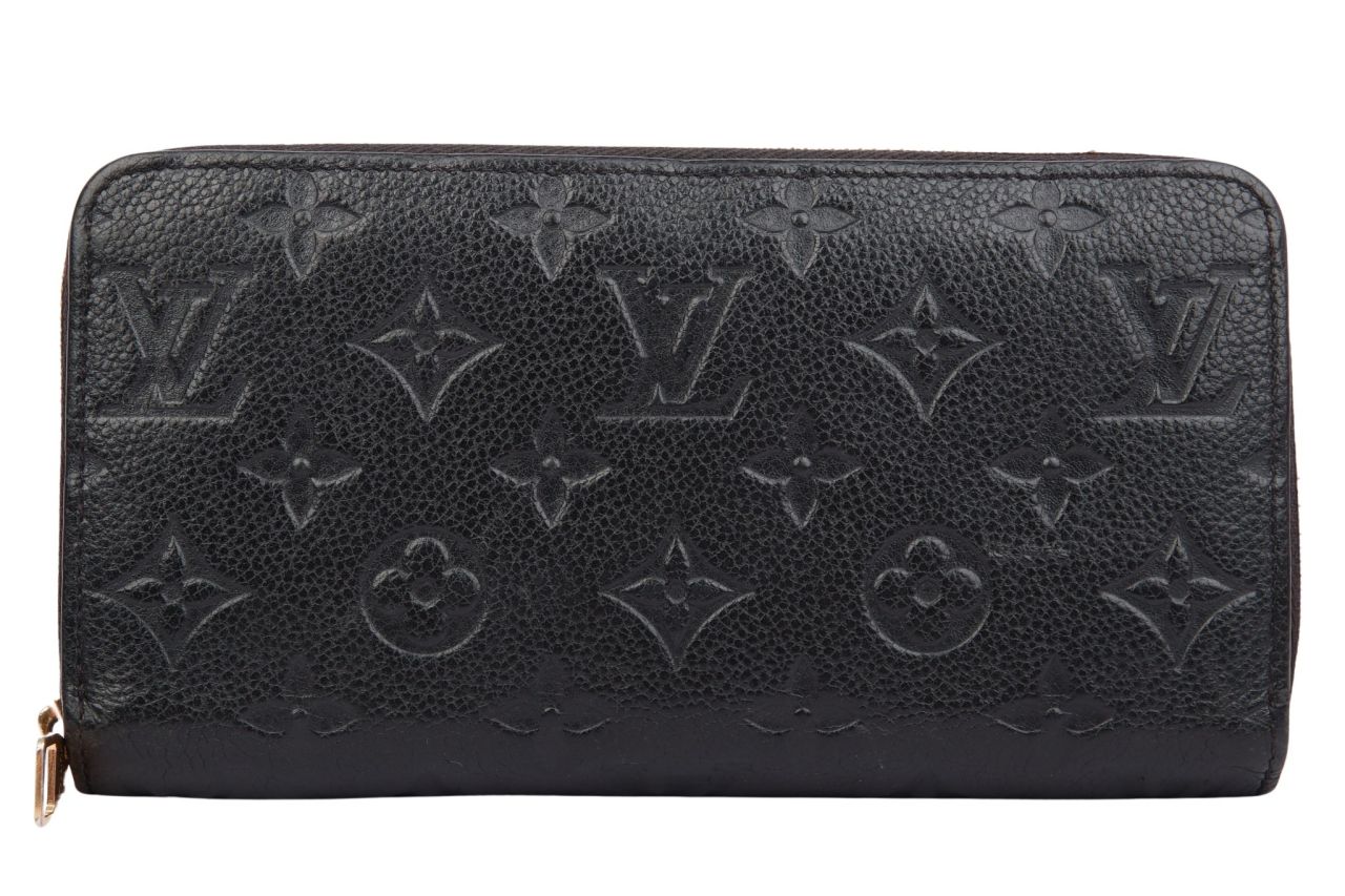 Louis Vuitton Zippy Portemonnaie Monogram Empreinte Leder Schwarz