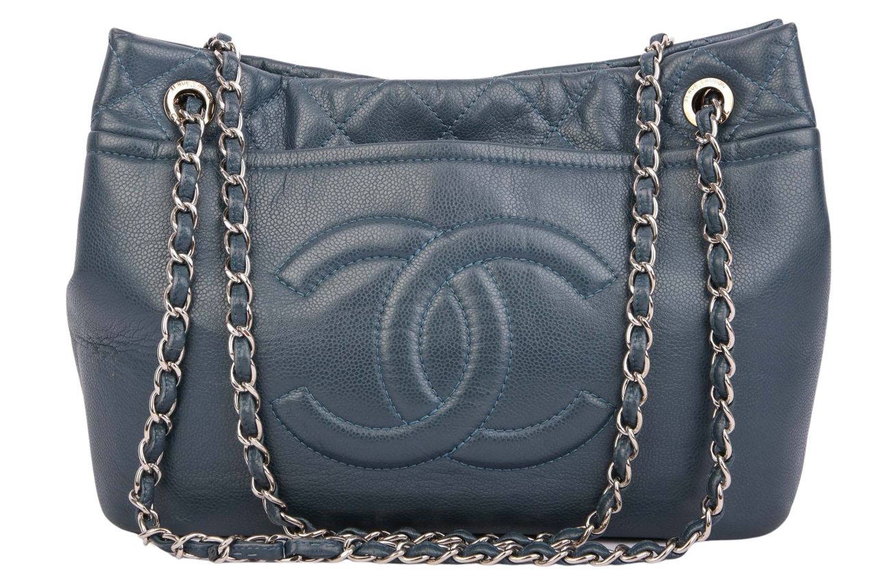 Chanel Timeless Chain Around Grand Shopping Tote Blue