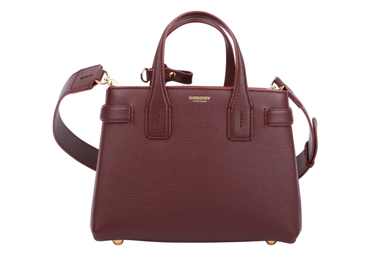 Burberry Banner Bag Leder Bordeauxrot