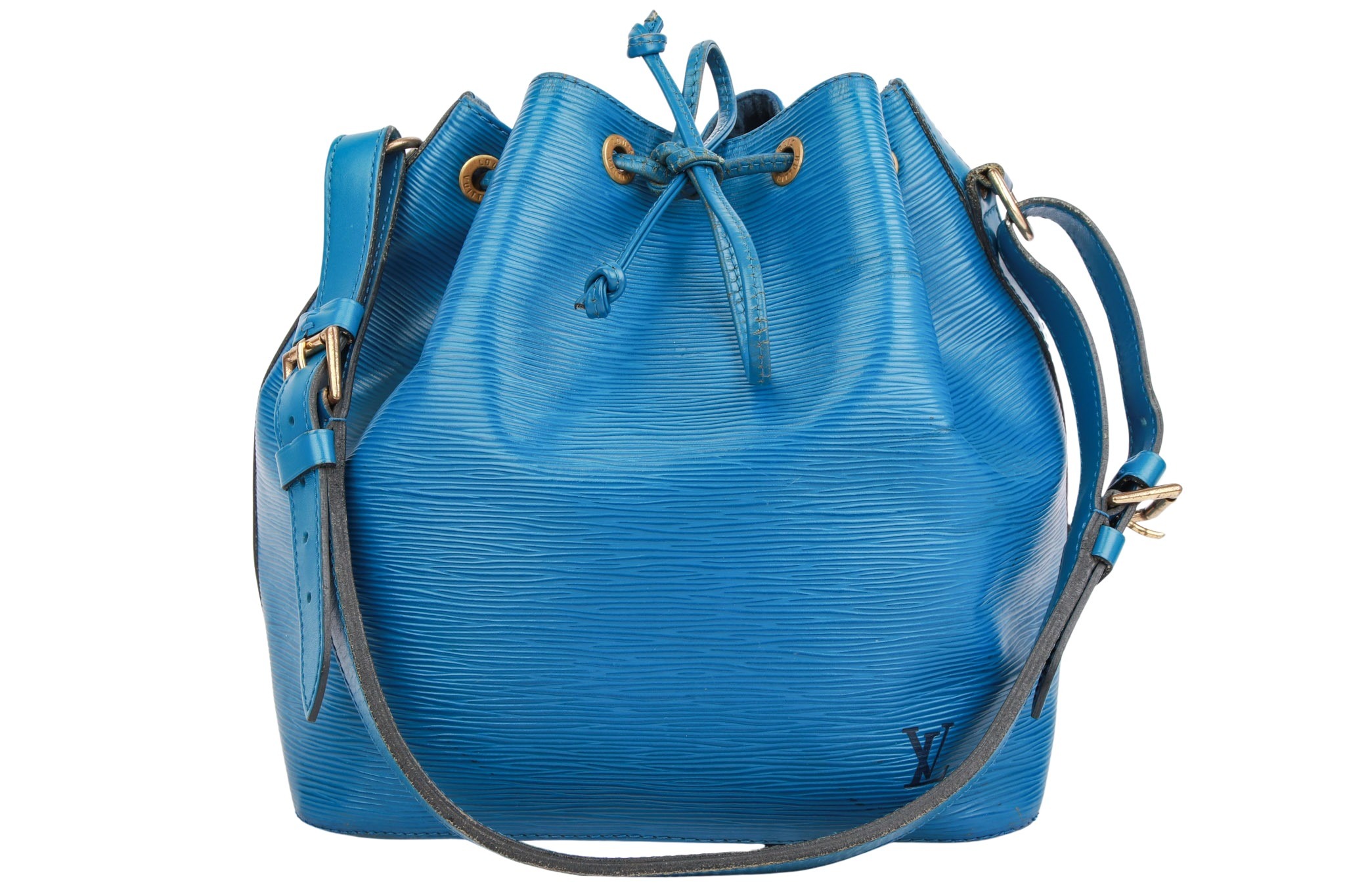 Louis Vuitton Sac Noé Petit Epi Leder Blau