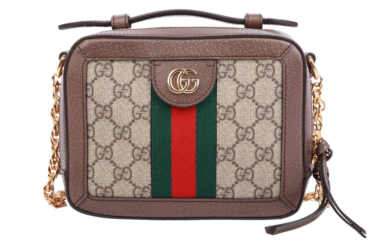 Gucci GG Ophidia Mini Schultertasche Beige