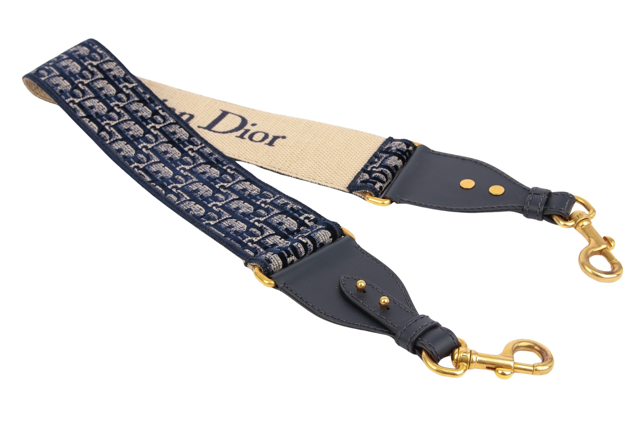 Dior Schultergurt Bestickt Schwarz / Blau