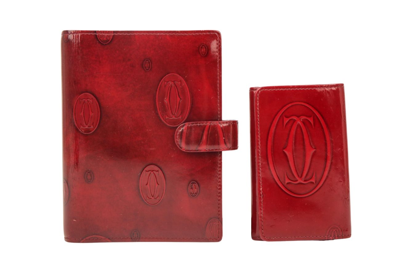 Cartier Happy Birthday Agenda + Schlüsseletui Rot