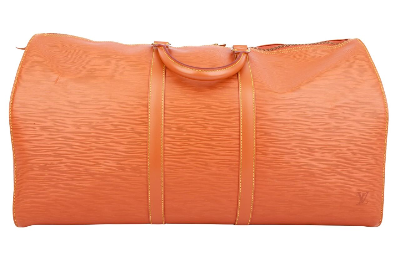 Louis Vuitton Keepall 55 Epi Leder Camel
