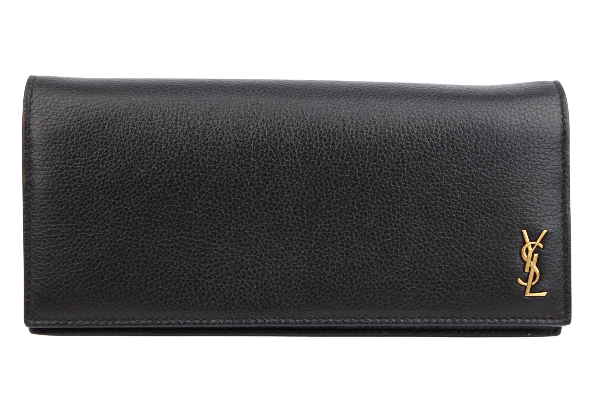 Saint Laurent Cassandre Portemonnaie Leder Schwarz