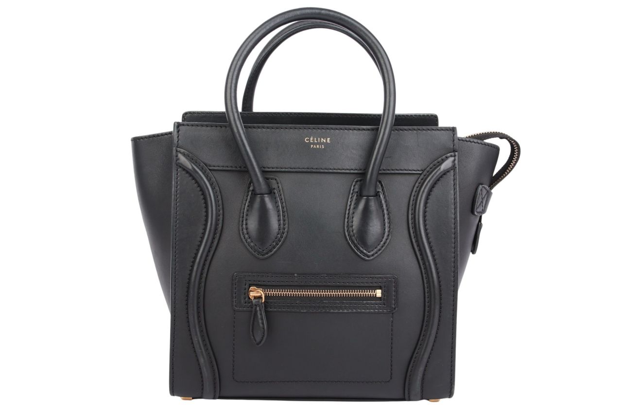 Céline Micro Luggage Handtasche Schwarz