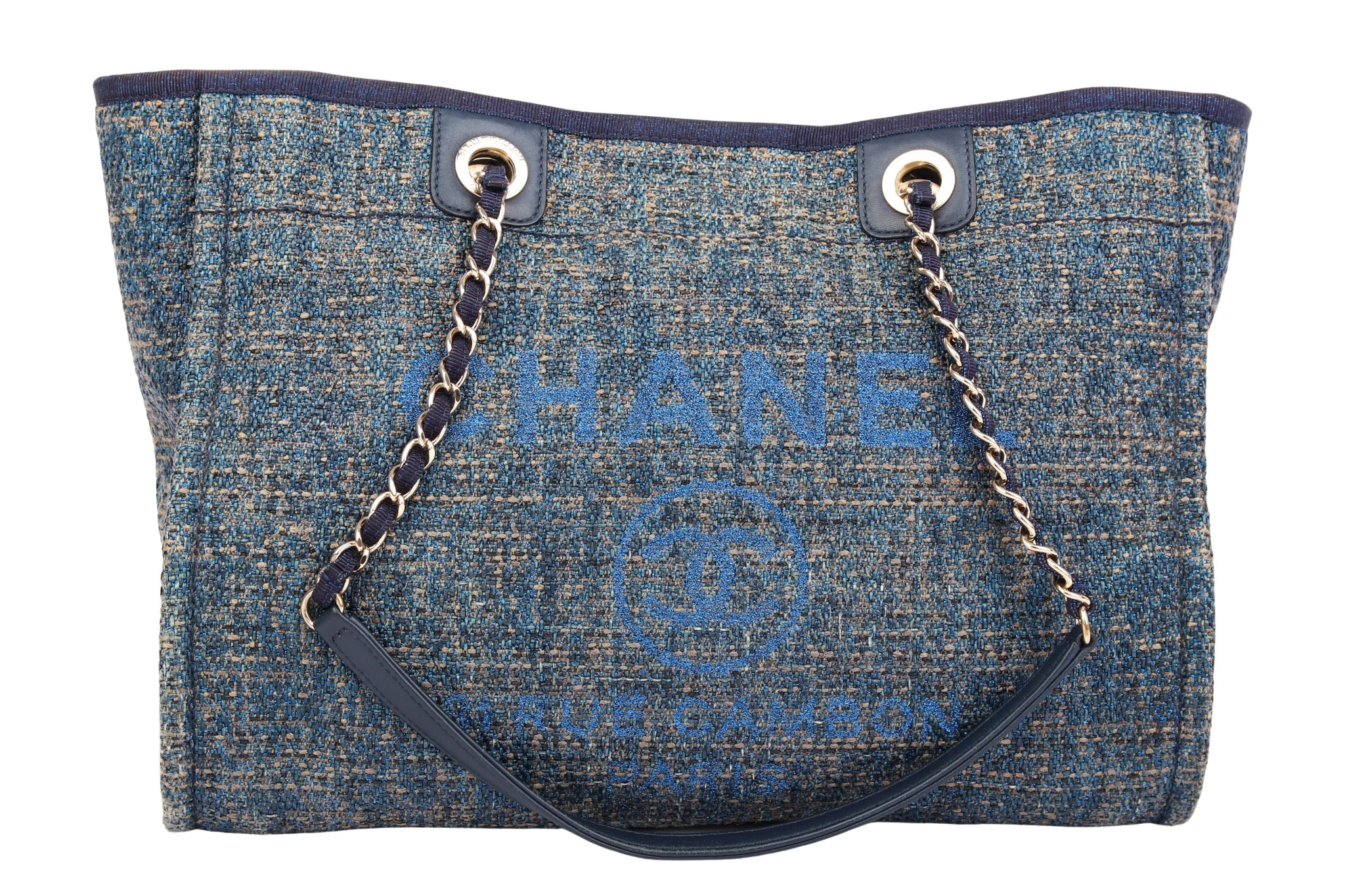 Chanel Deauville Shopper Blau