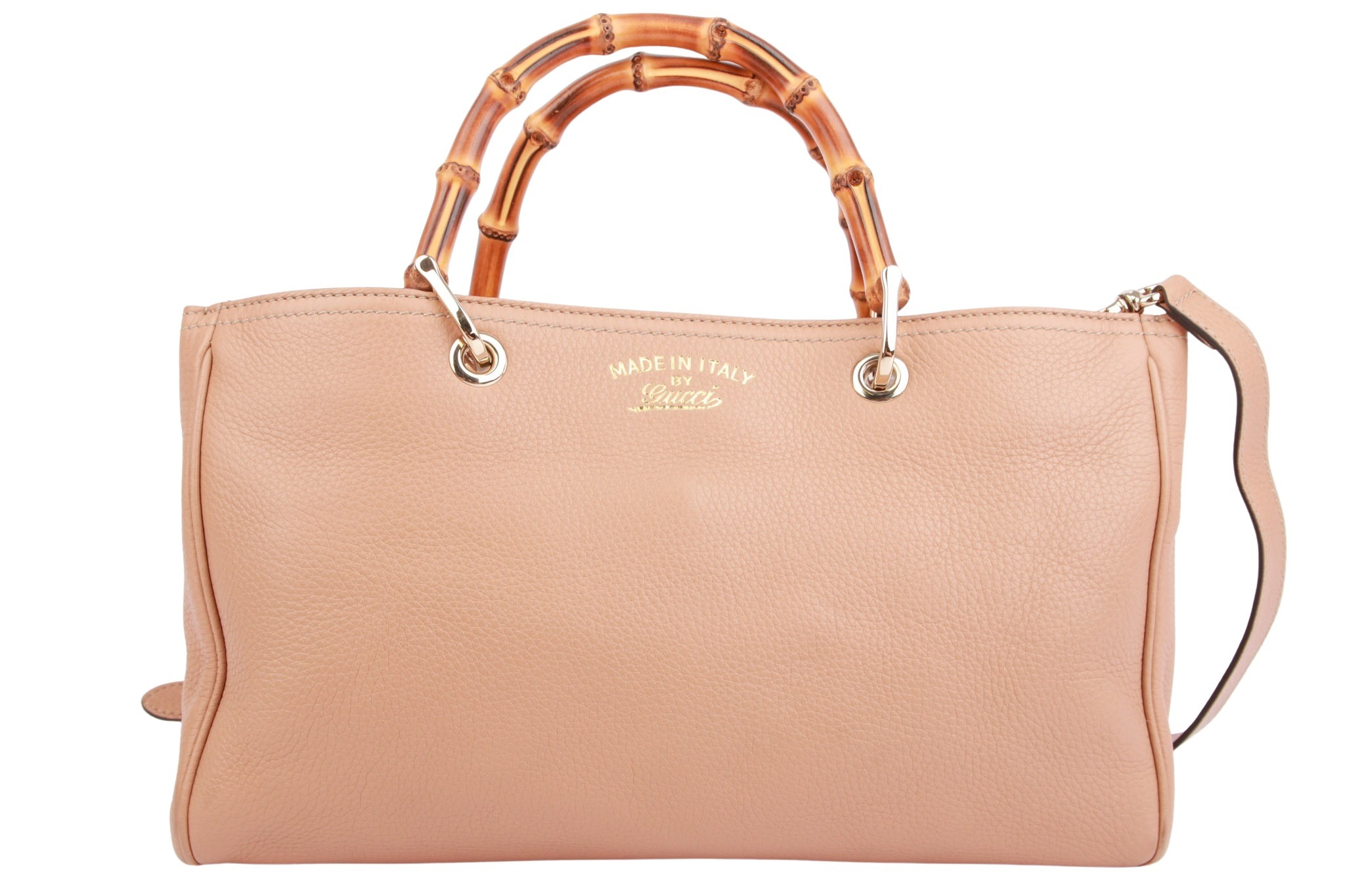 Gucci Bamboo Shopper Hellbraun Leder