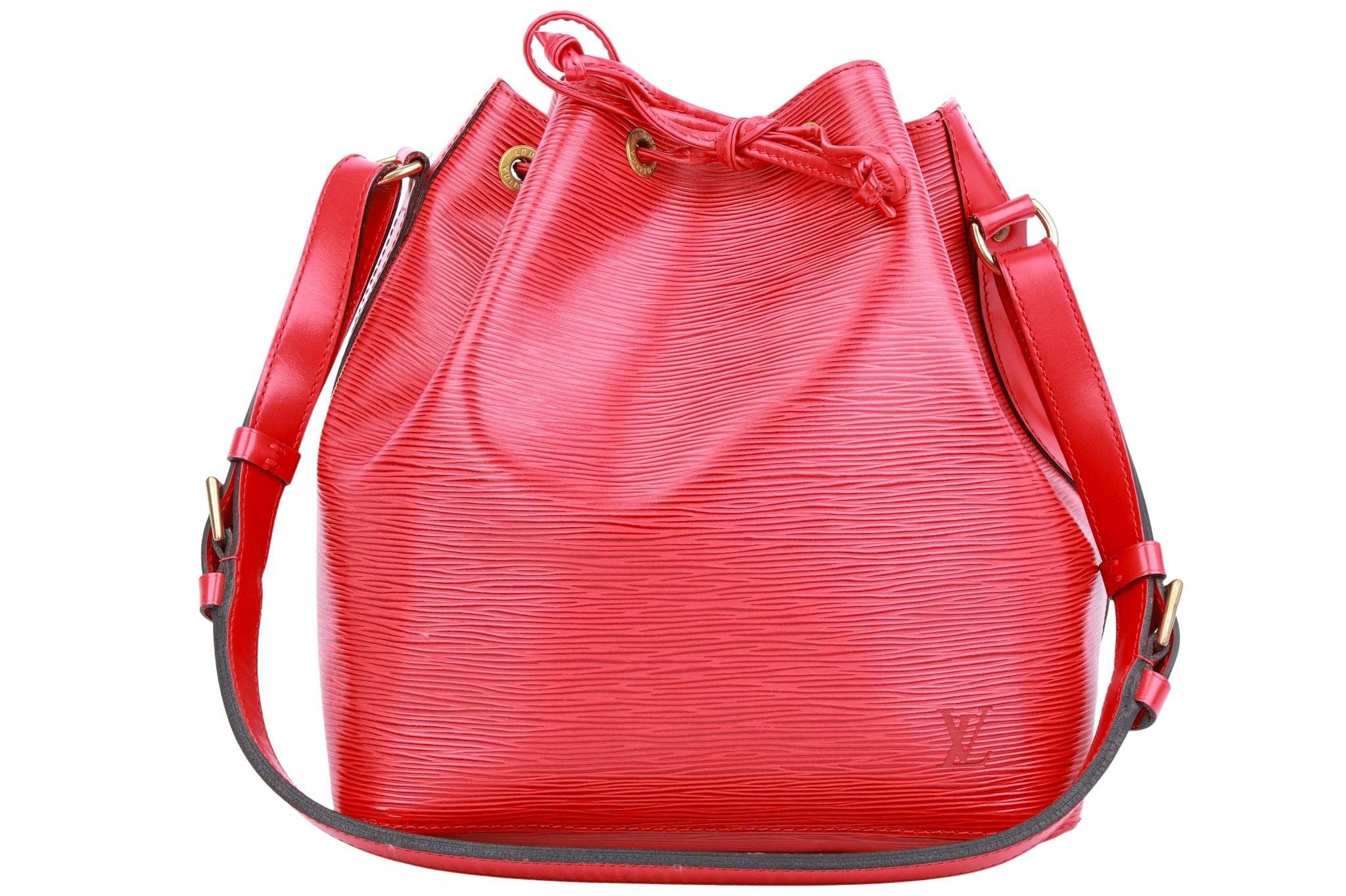 Louis Vuitton Sac Noé Petit Epi Leder Rot