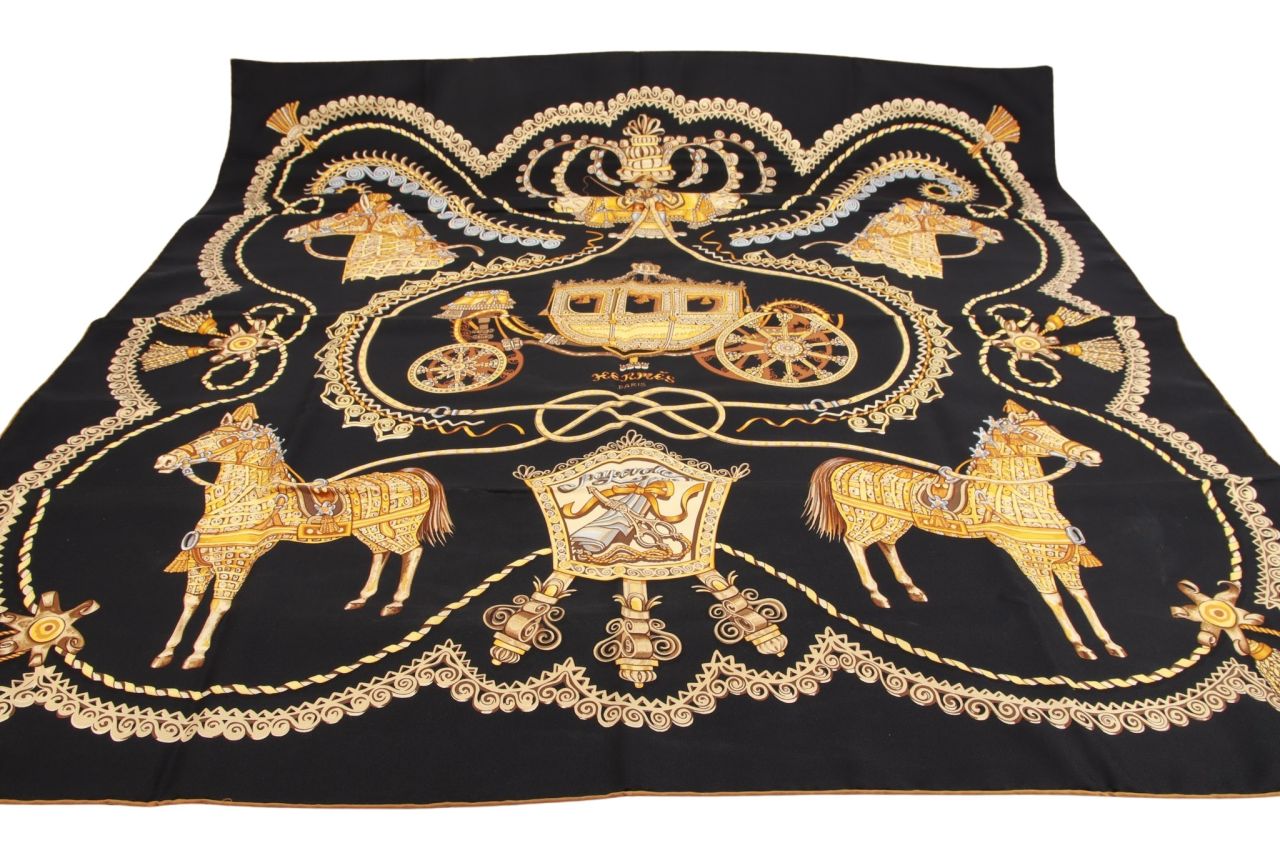 Hermès Carré "Paperoles" Seide 90 x 90 cm