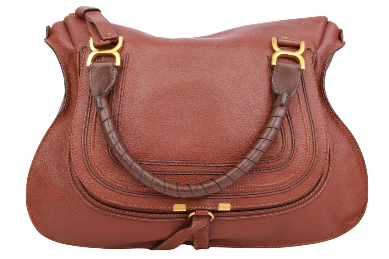 Chloé Marcie Large Cognac Leder