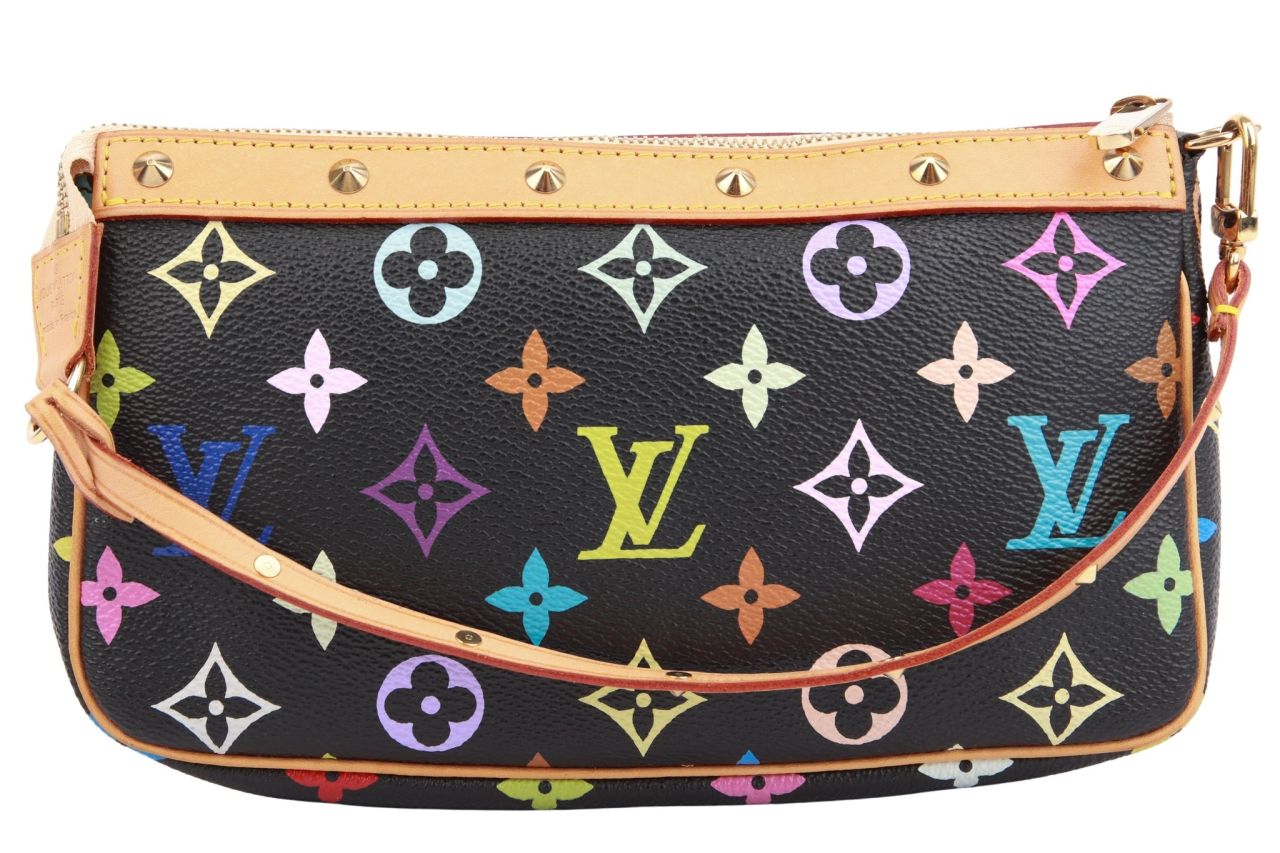 Louis Vuitton Pochette Monogram Multicolor Schwarz