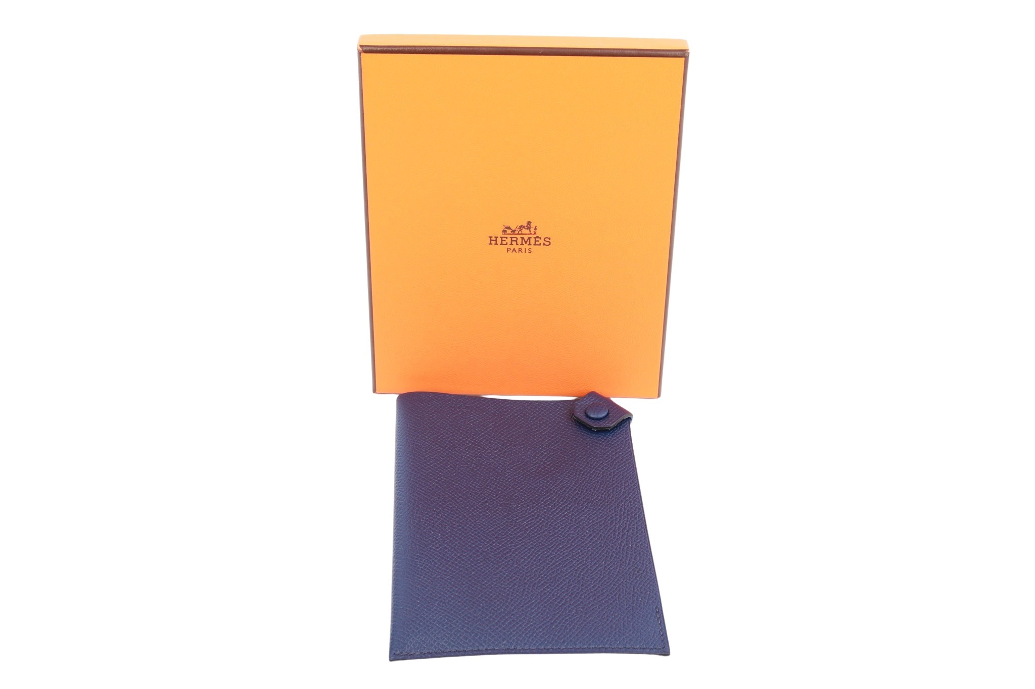 Hermès Reisepass Etui Blau