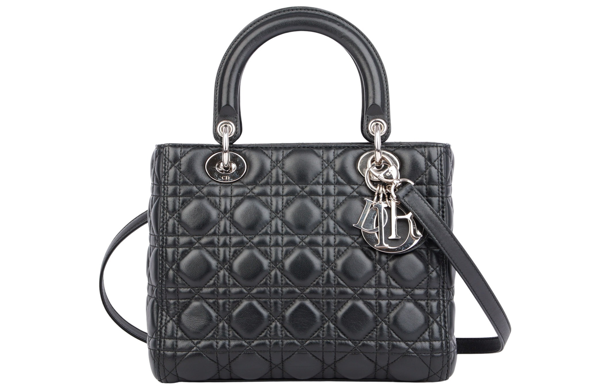 Dior Lady Dior Small Leder Schwarz