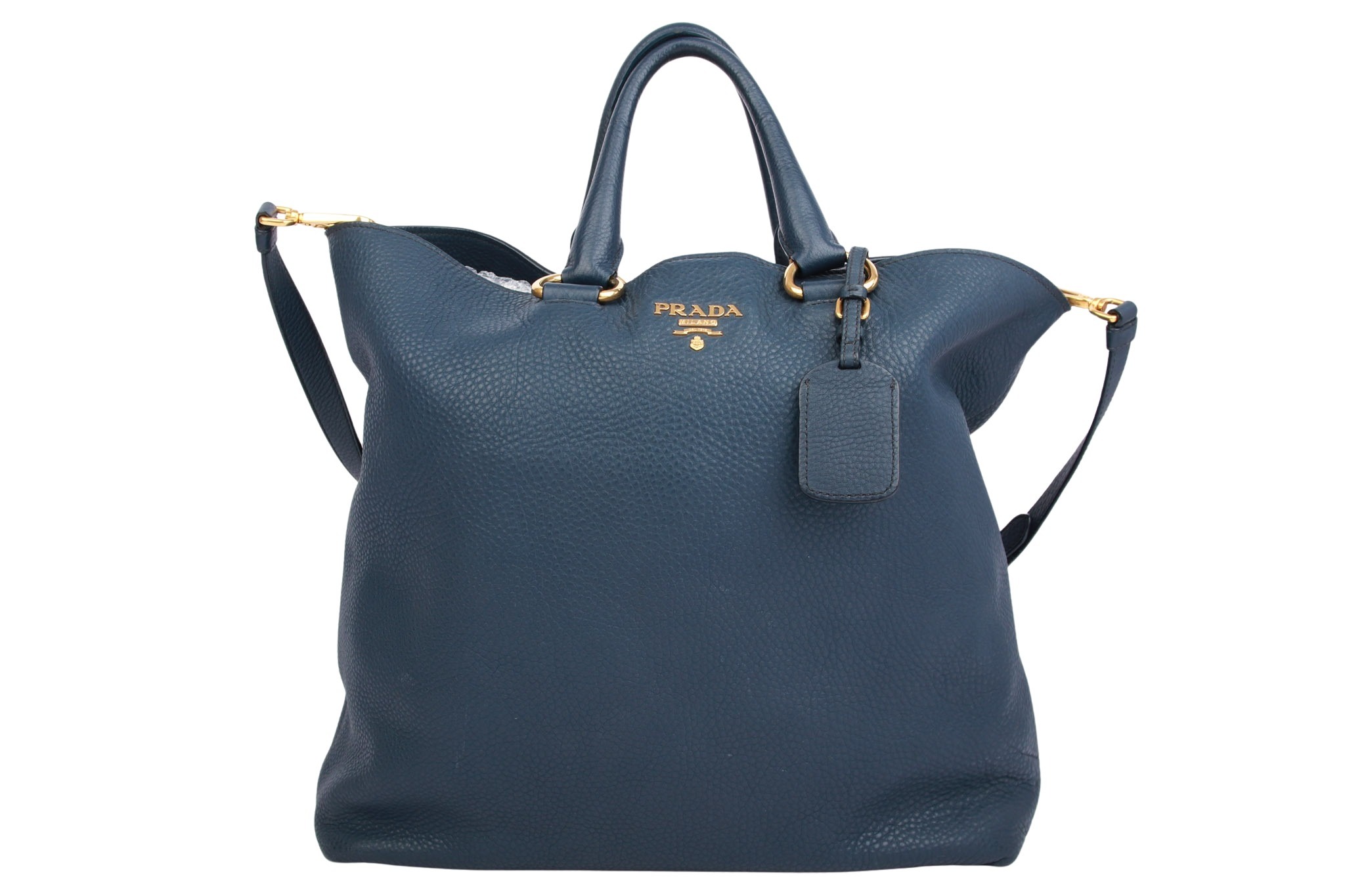 Prada Shopper Leder Blau