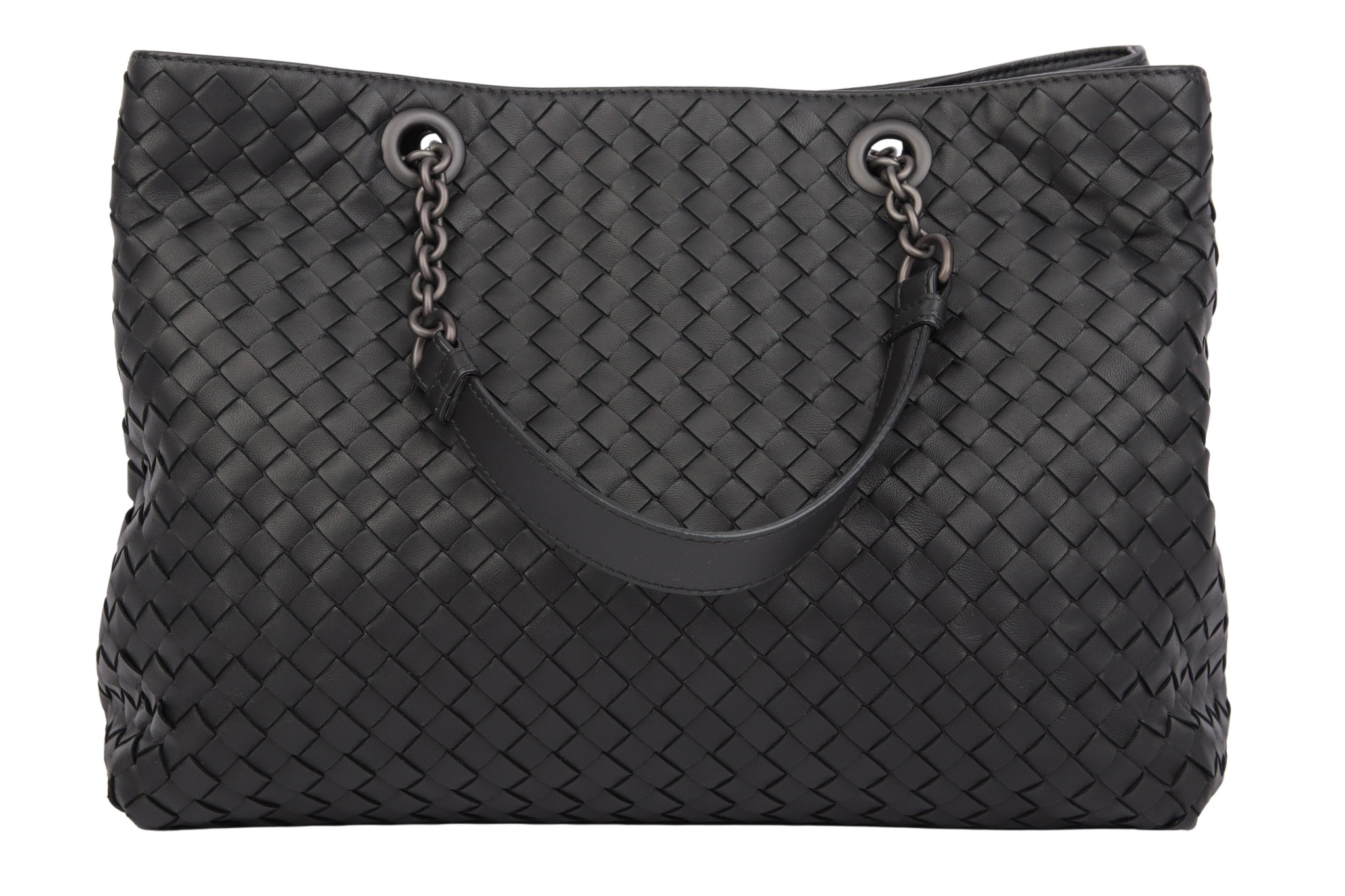 Bottega Veneta Intrecciato Handtasche Leder Schwarz