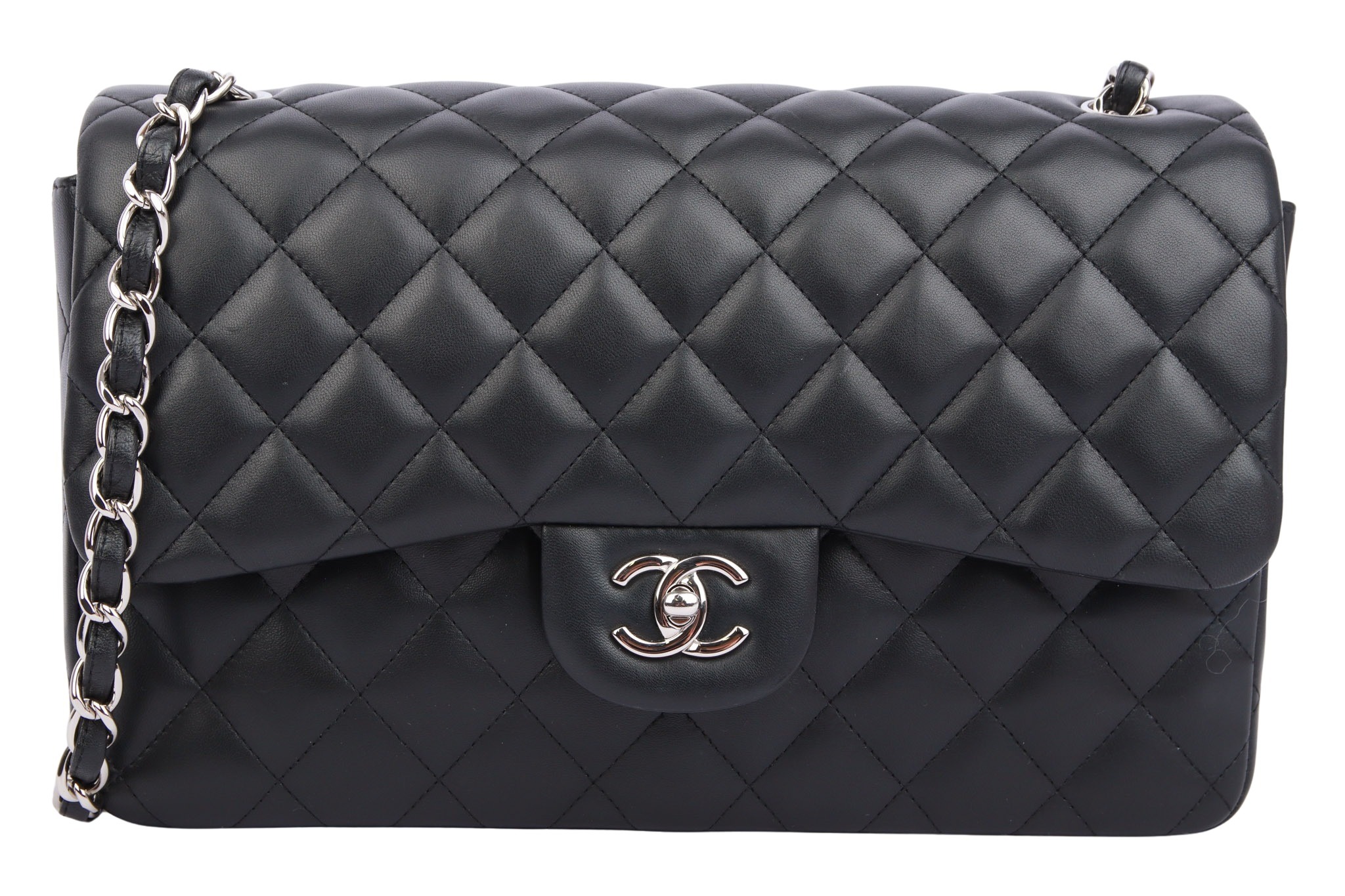 Chanel Classic Flap Jumbo Schwarz Leder