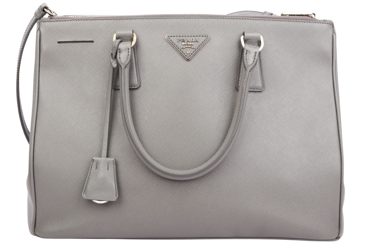 Prada Saffiano Lux Handtasche Grau