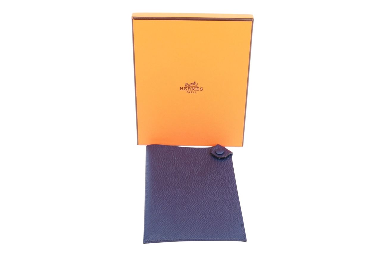 Hermès Reisepass Etui Blau