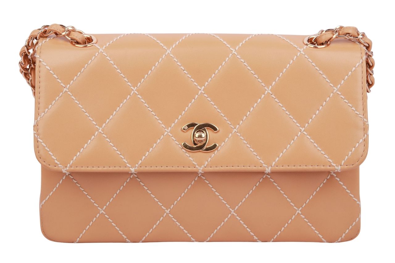 Chanel Single Flap Bag Beige
