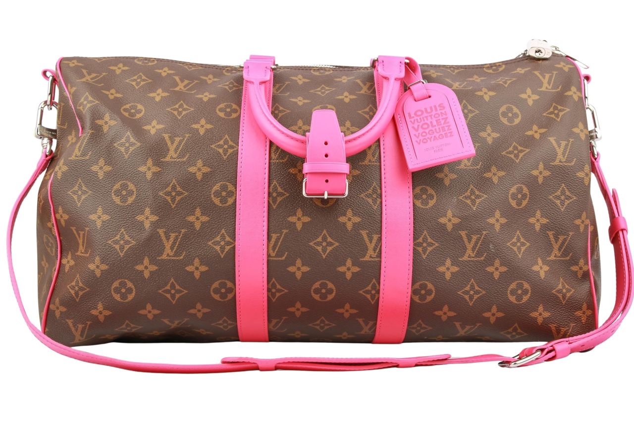 Louis Vuitton Keepall 45 Bandoulière Monogram Canvas / Pink