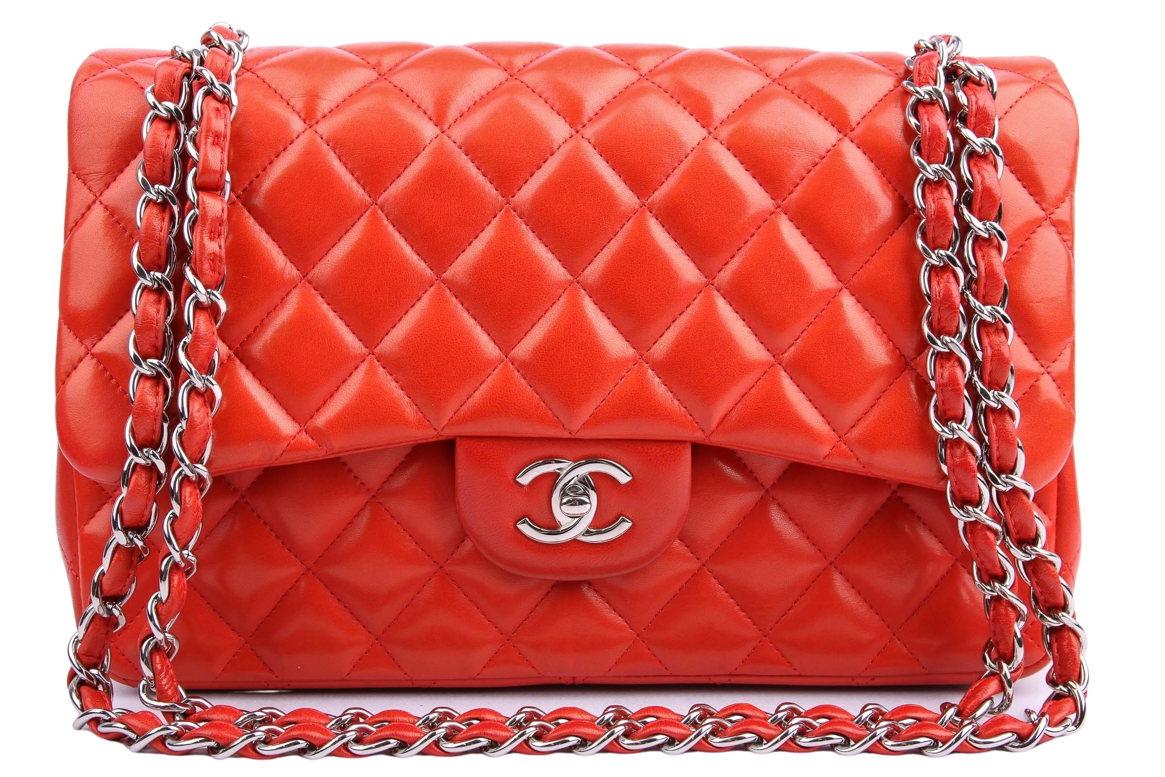 CHANEL, Bags, Chanel Jumbo Caviar Red Double Flap Bag