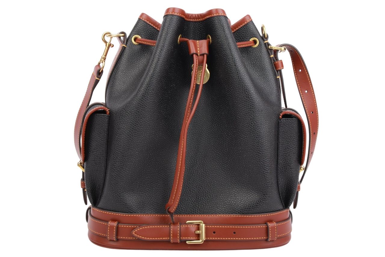 Mulberry Scotchgrain Bucket Bag Schwarz Braun
