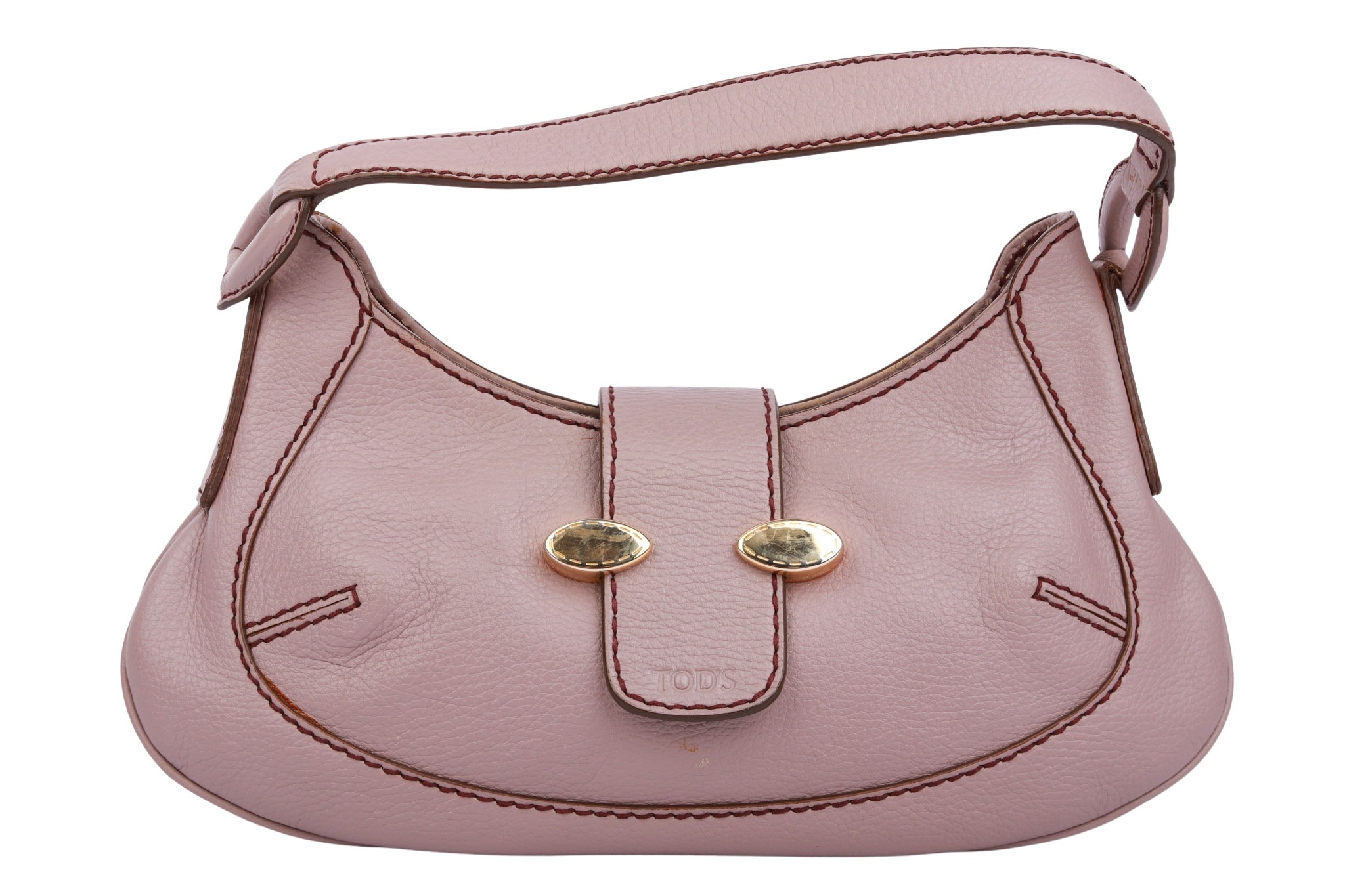 Tod's Schultertasche Leder Flieder