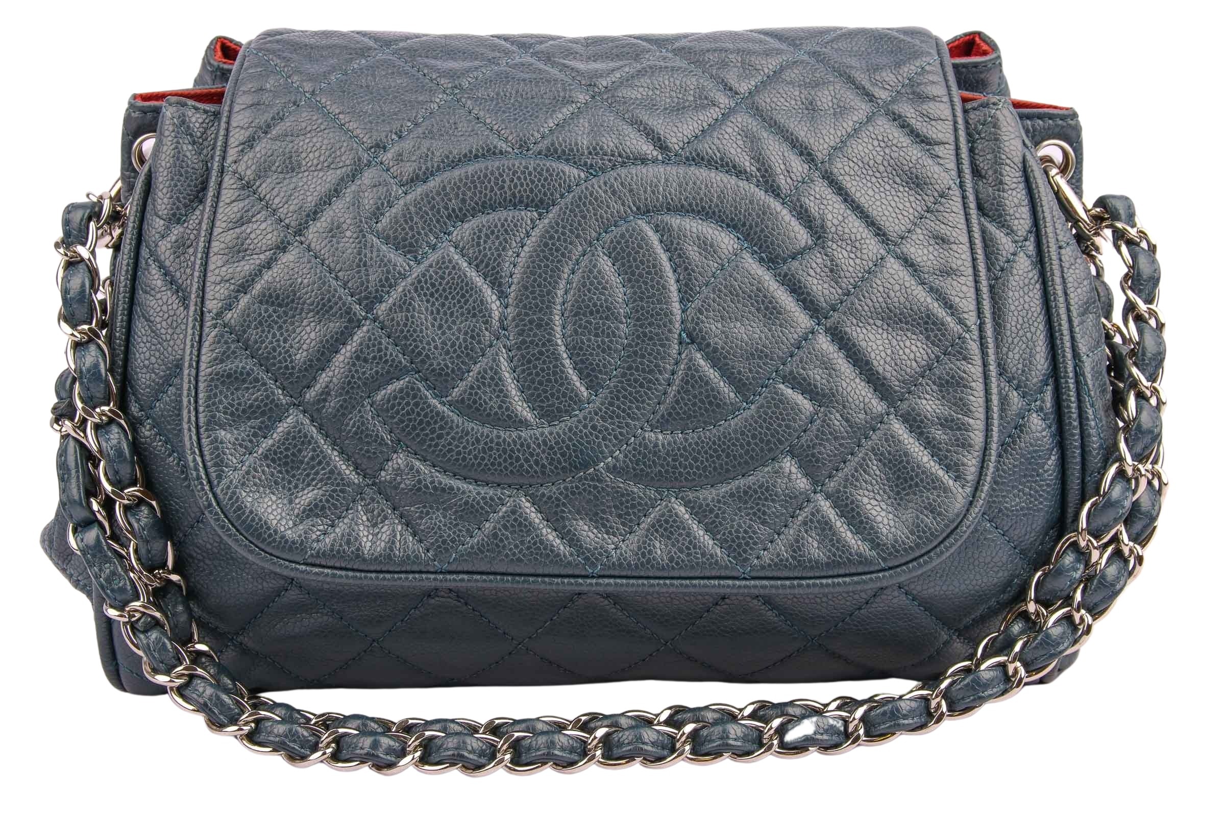 Chanel Accordion Single Flap Blue