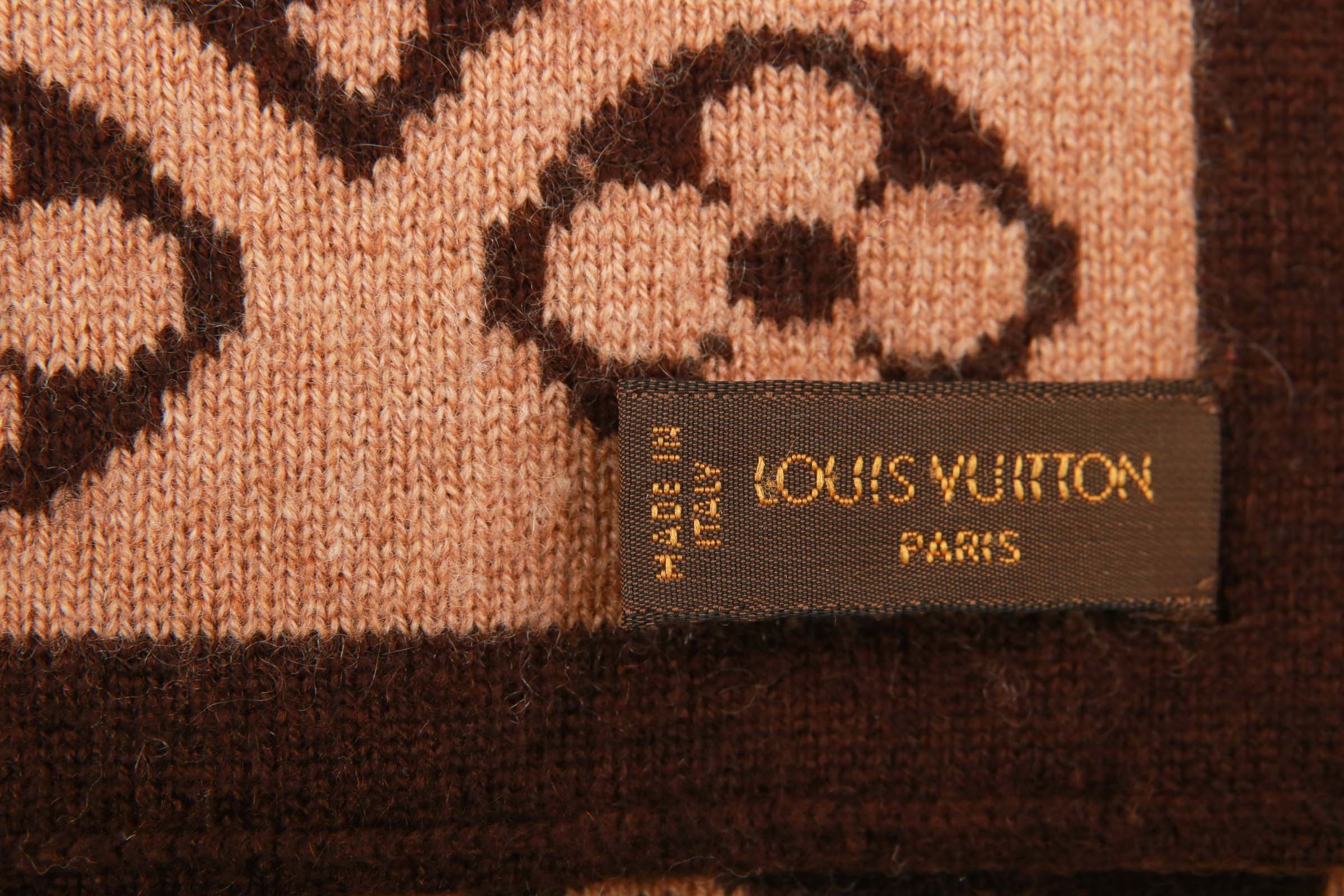 louis vuitton schal braun