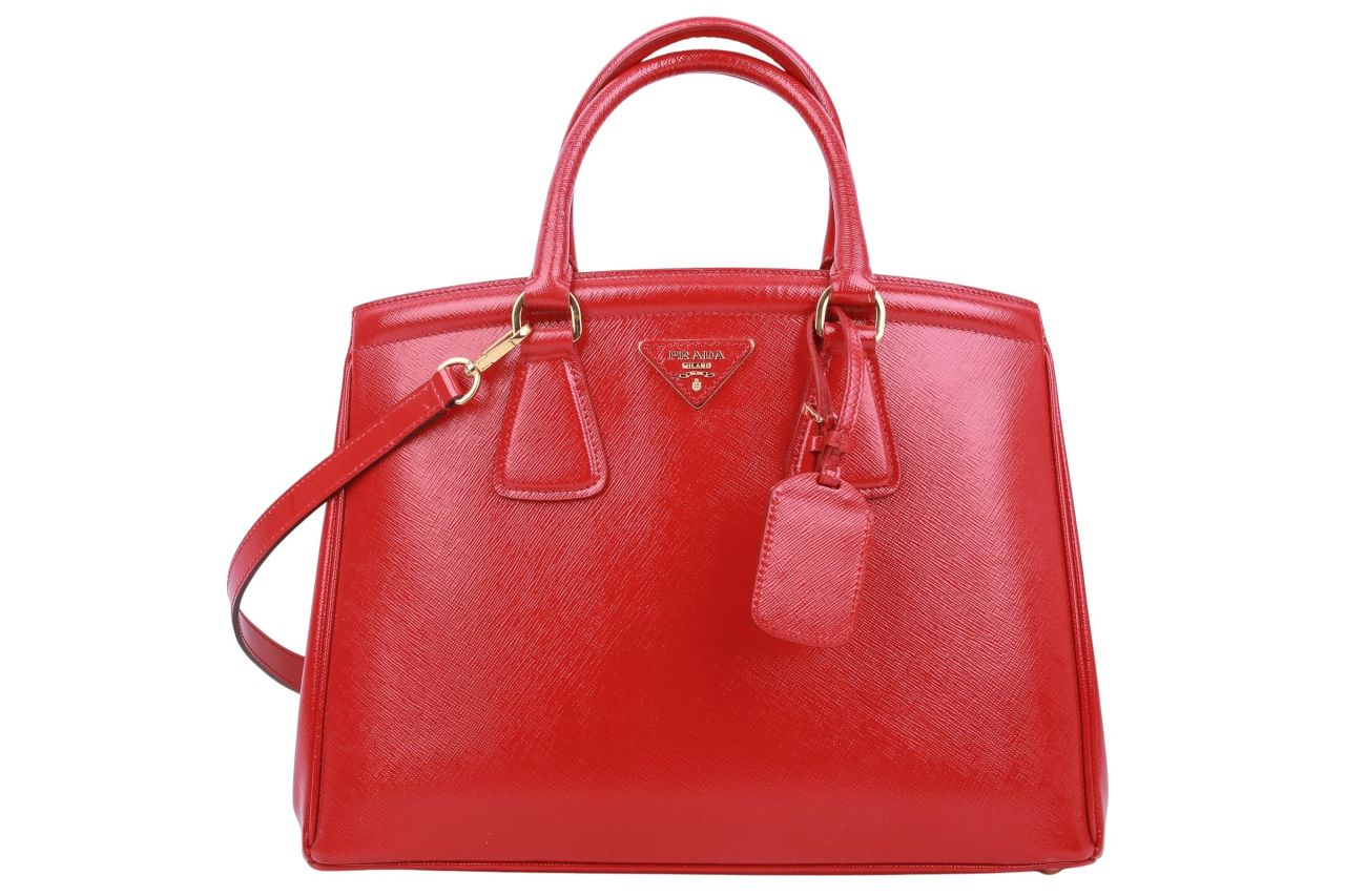 Prada Saffiano Vernice Rosso Rot