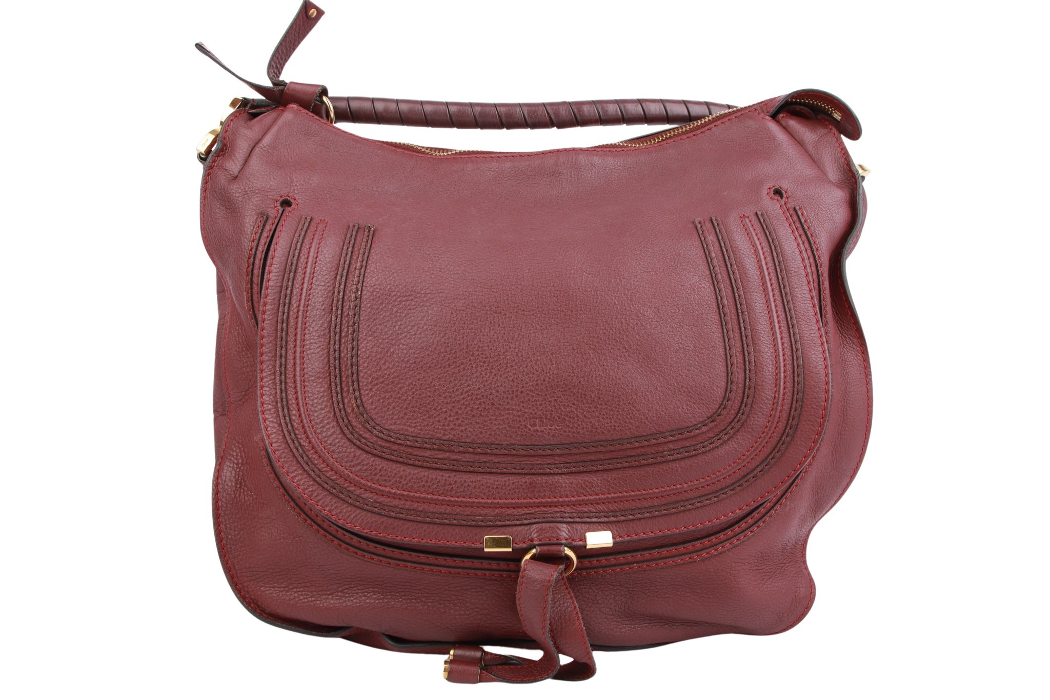 Chloé Marcie Large Leder Bordeaux
