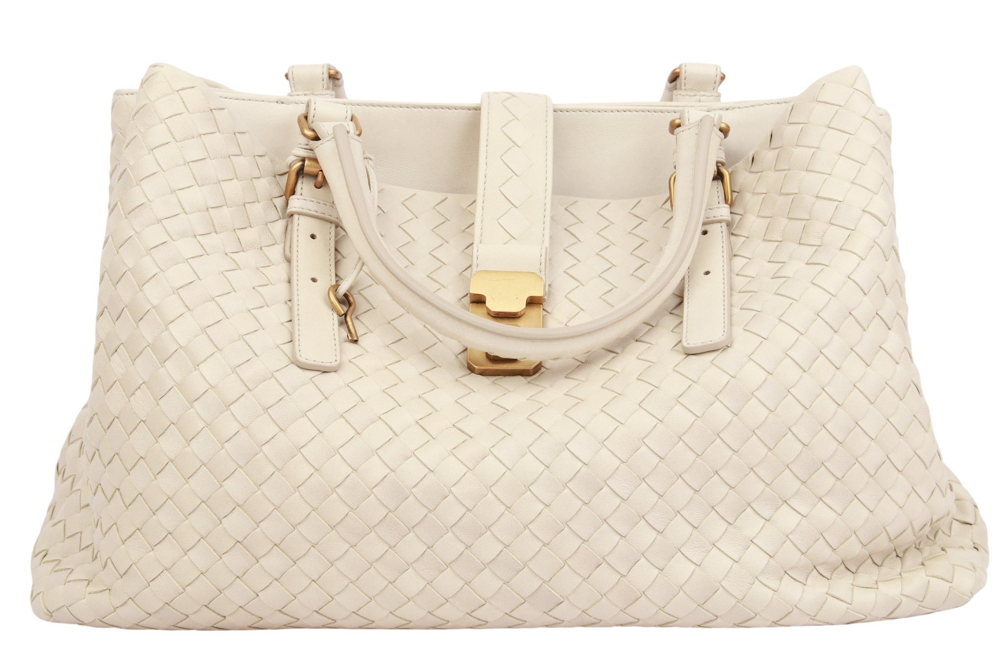 Bottega Veneta Intrecciato Roma Leder Beige