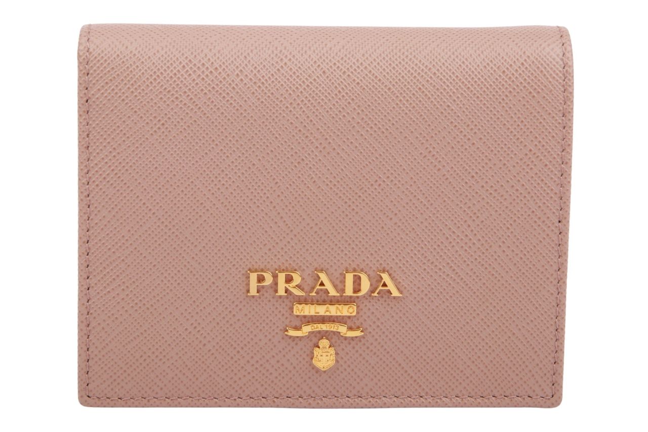 Prada Portemonnaie Saffiano Leder Rosé