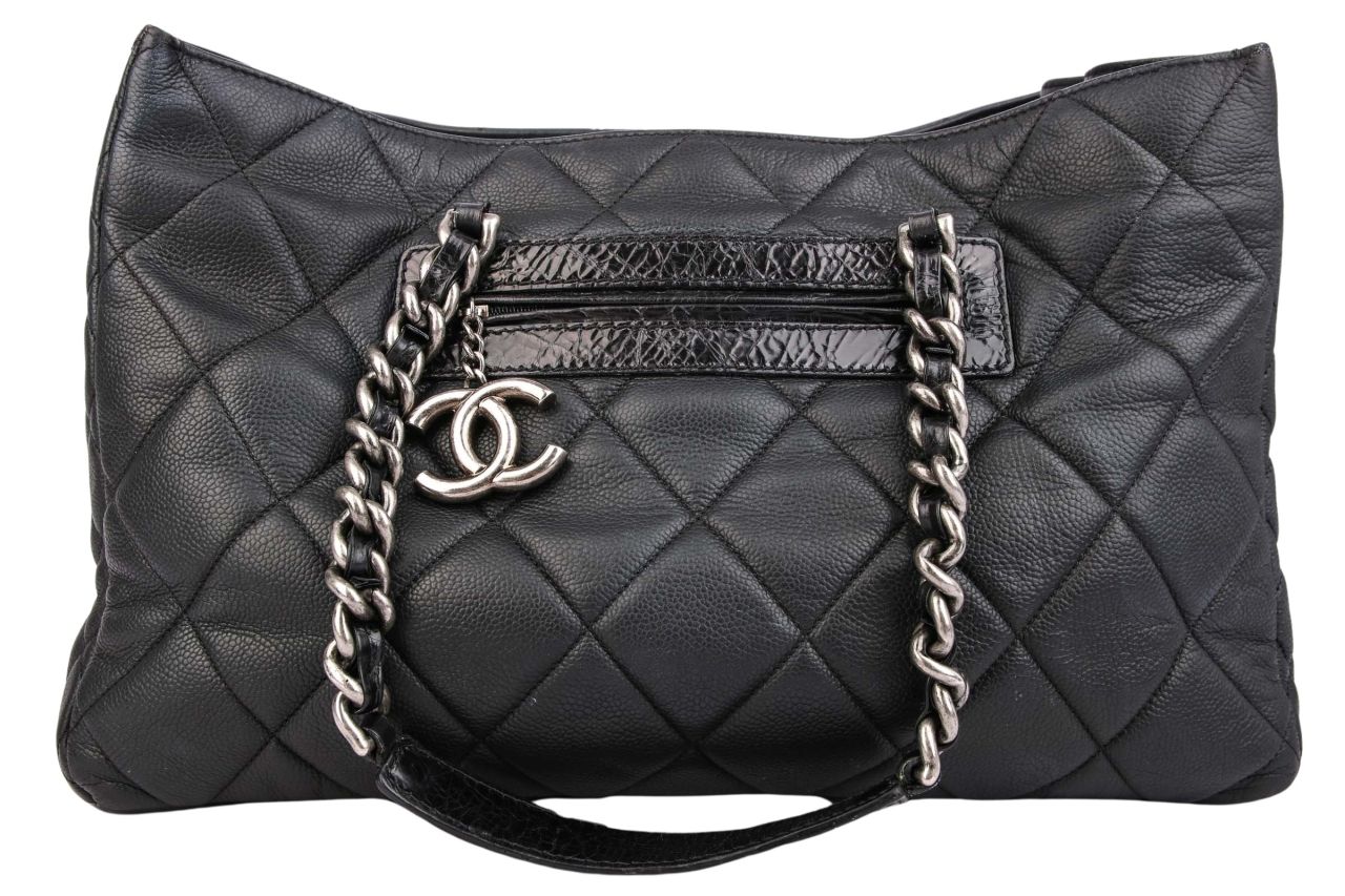 Chanel Shopper Kaviar Leder Schwarz