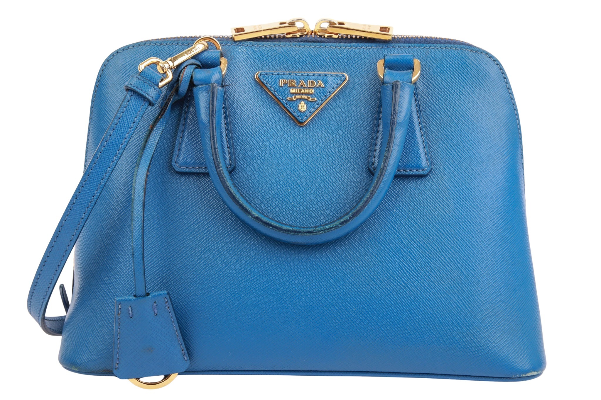 Prada Saffiano Mini Lux Promenade Blau
