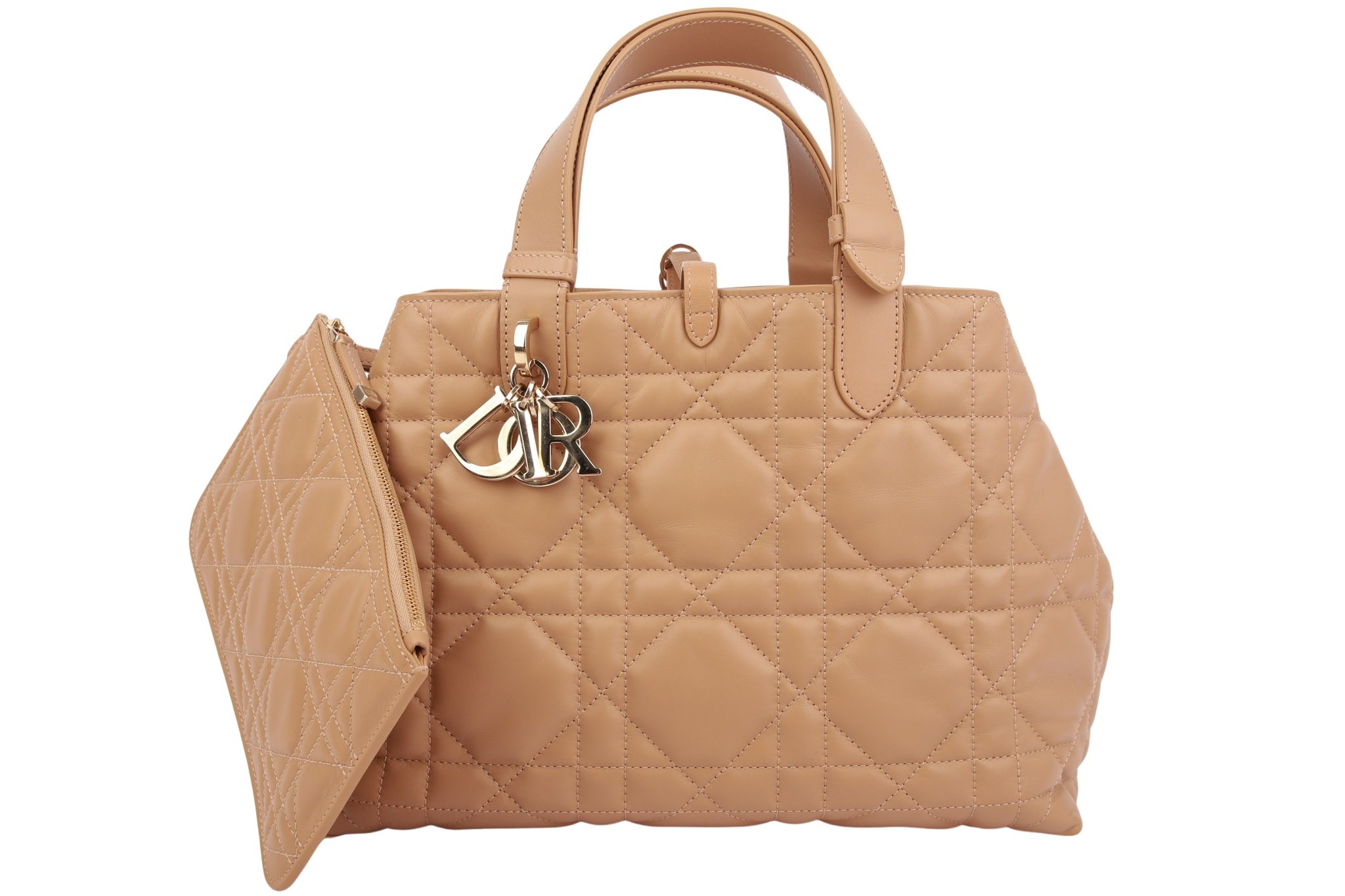 Dior Toujours Tote Bag Leder Hellbraun