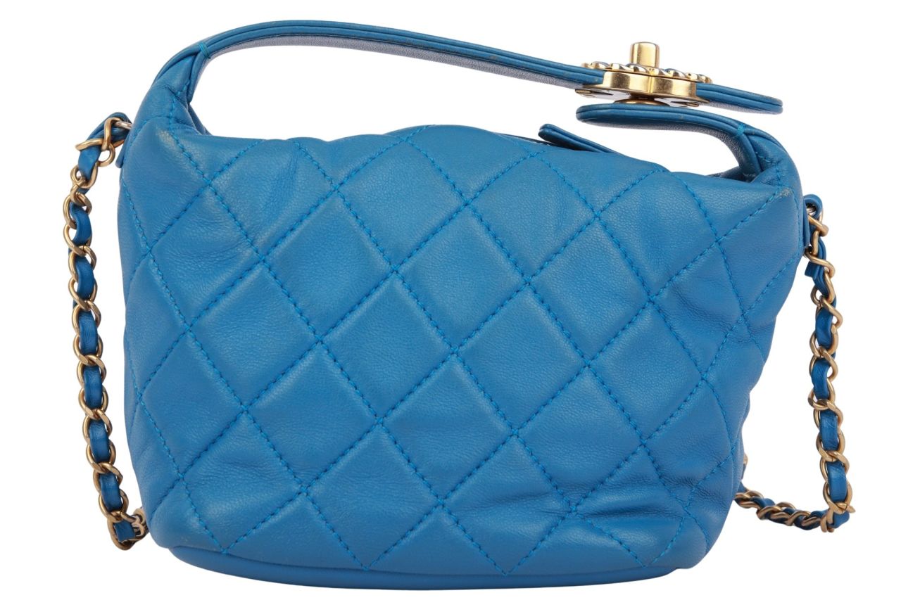 Chanel Small Perfect Meeting Leder Blau