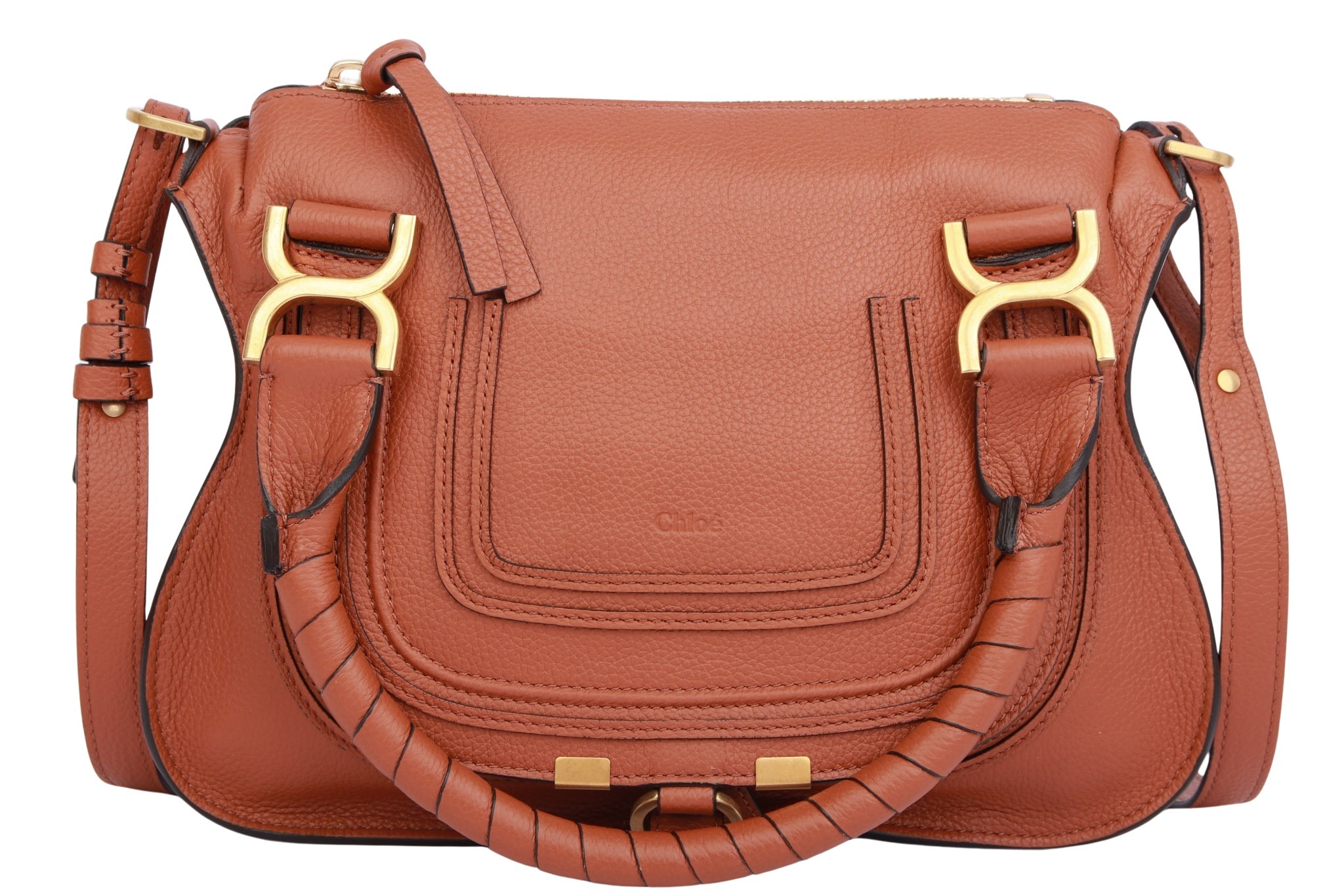 Chloé Marcie Small Leder Braun Inkl. Schultergurt