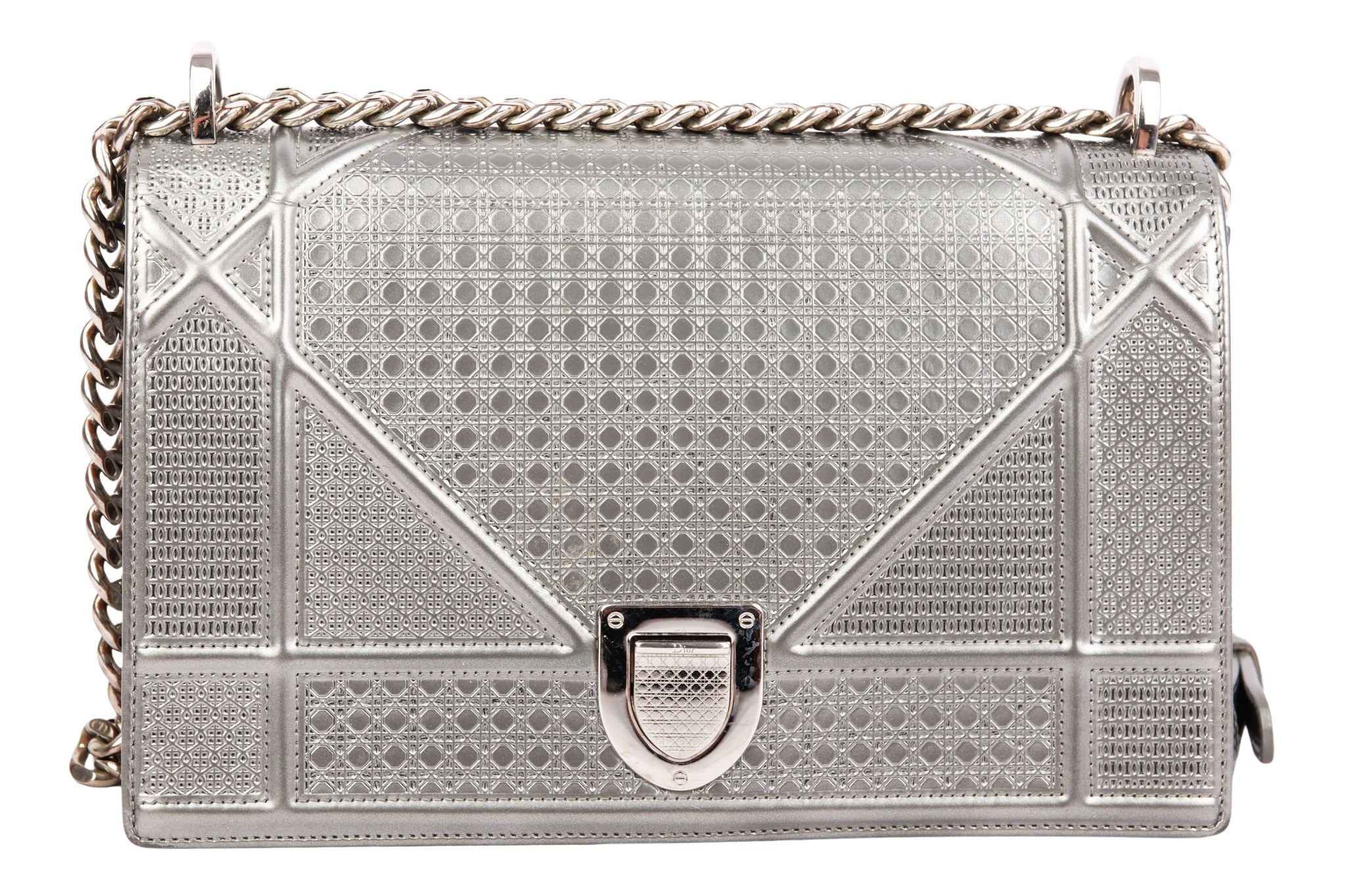Dior Diorama Crossbody Tasche Silber Metallic