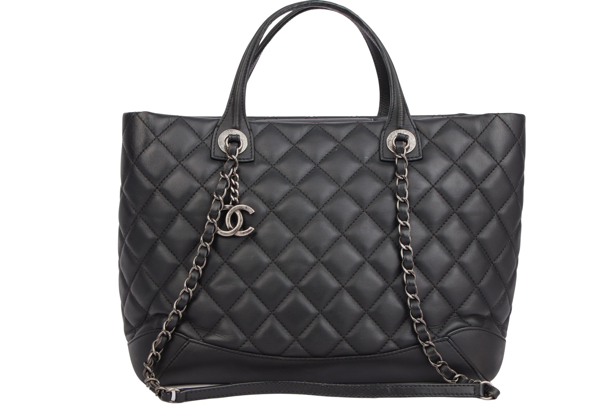 Chanel Shopping Tote Schwarz Leder